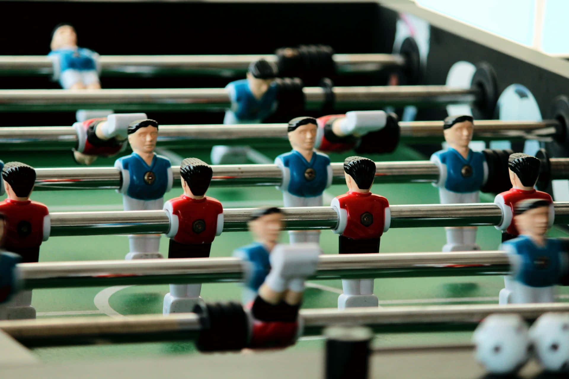 Foosball Table Game Action Background