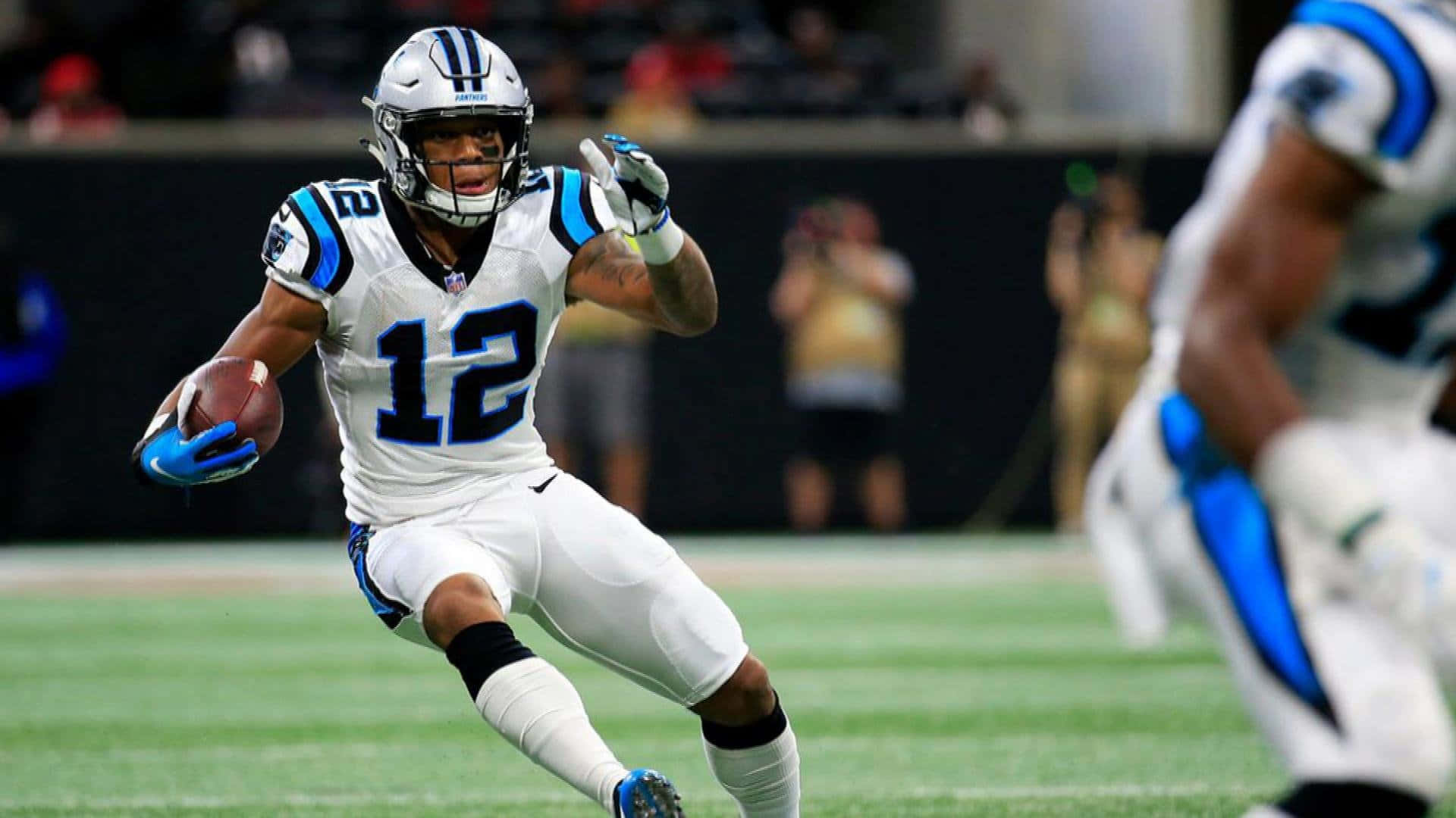 Football Athlete Dj Moore Carolina Panthers 2018 Background