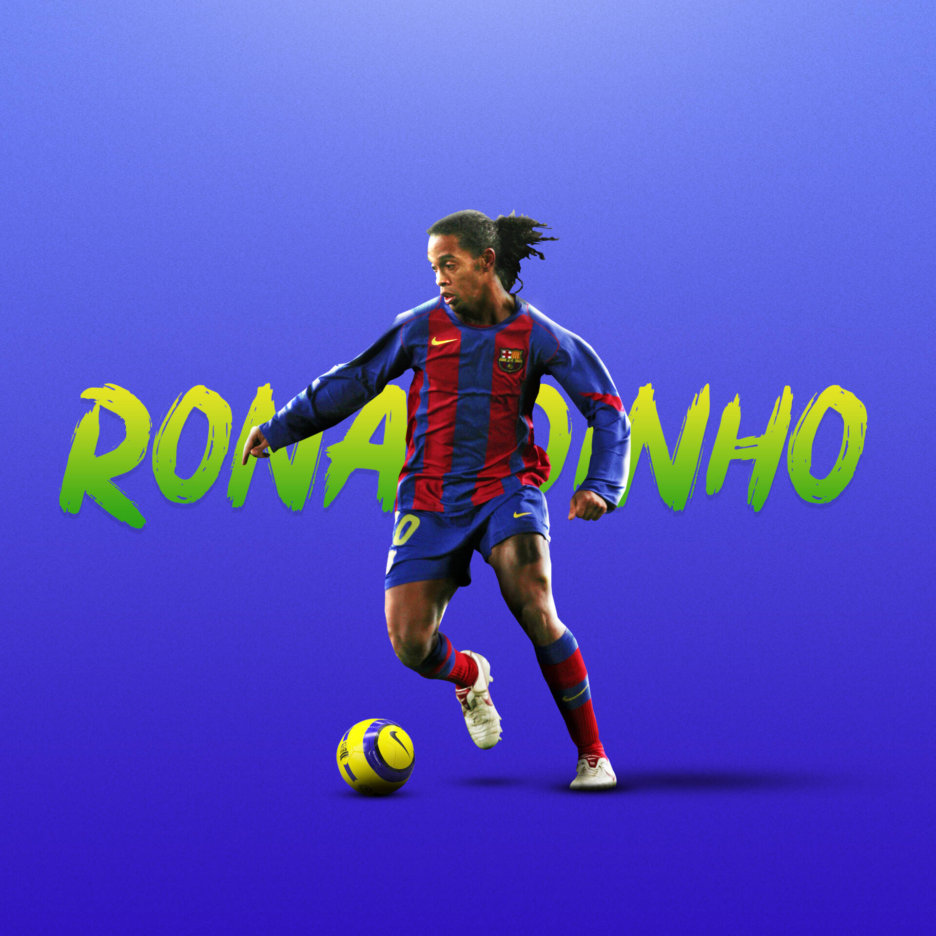 Football Athlete Ronaldinho Background