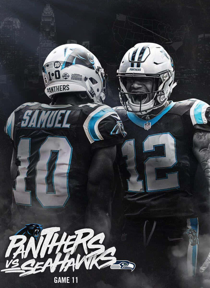 Football Athletes Dj Moore And Curtis Samuel Carolina Panthers Background