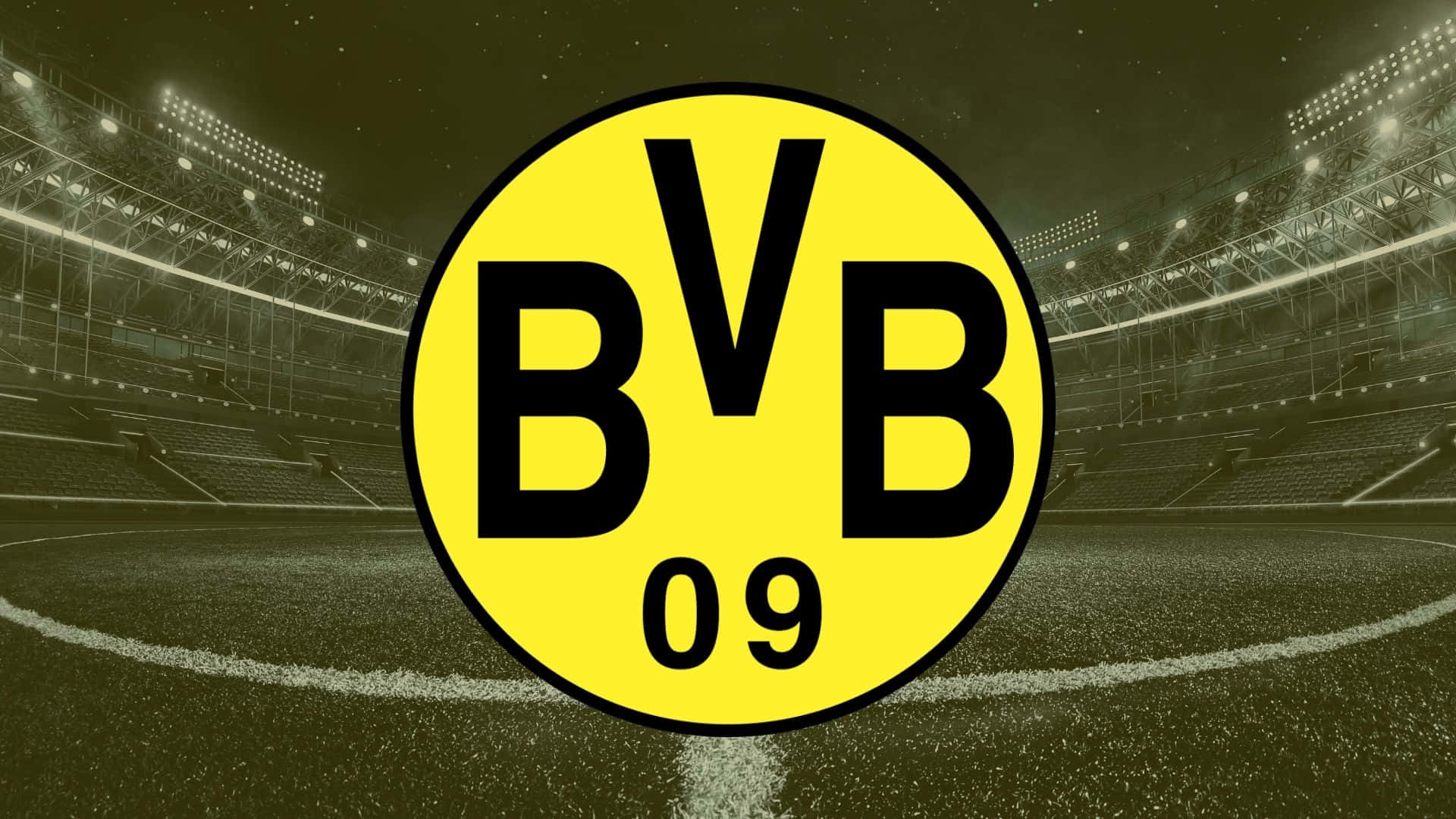 Football Fans Celebrating Borussia Dortmund At Signal Iduna Park Background