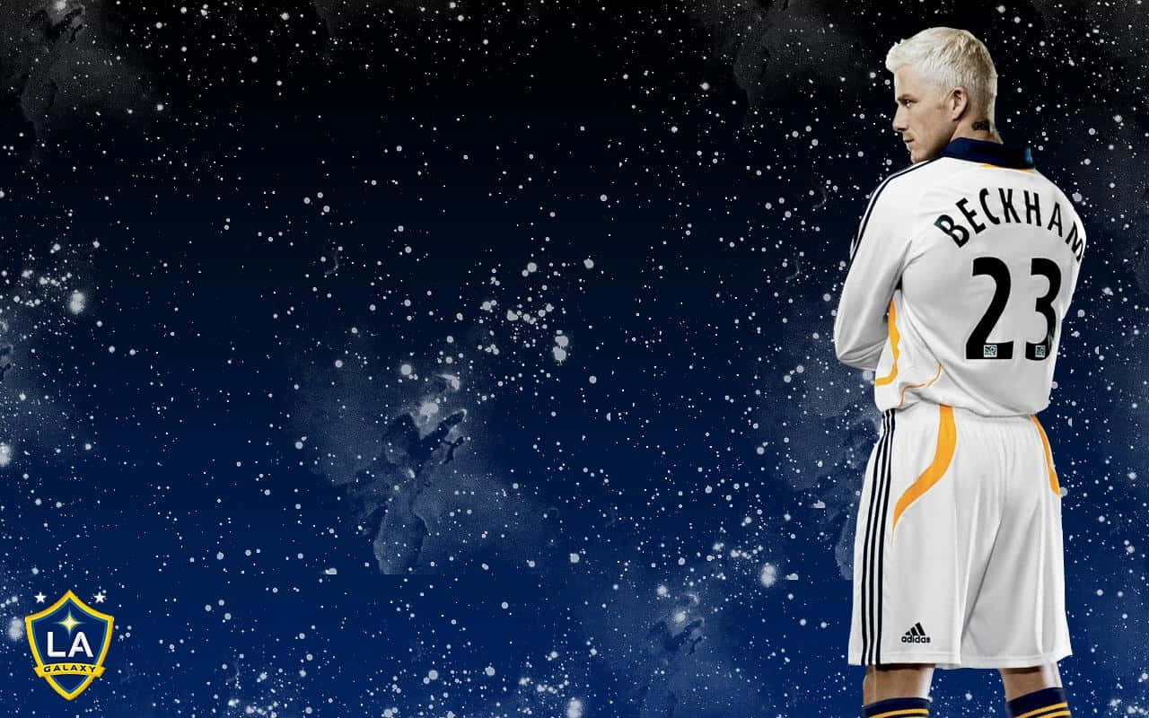 Football Galaxy Athlete David Beckham Background