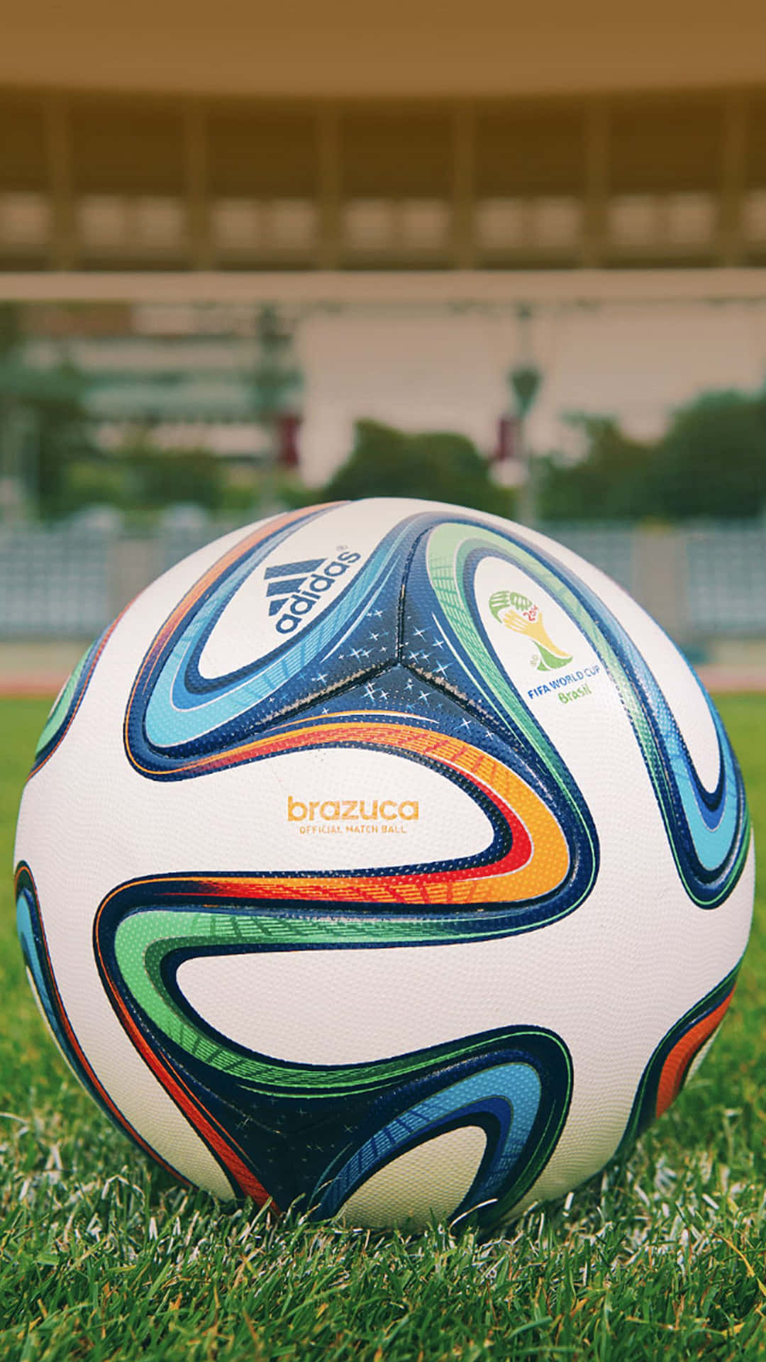 Football Galaxy Ball On A Grassy Ground