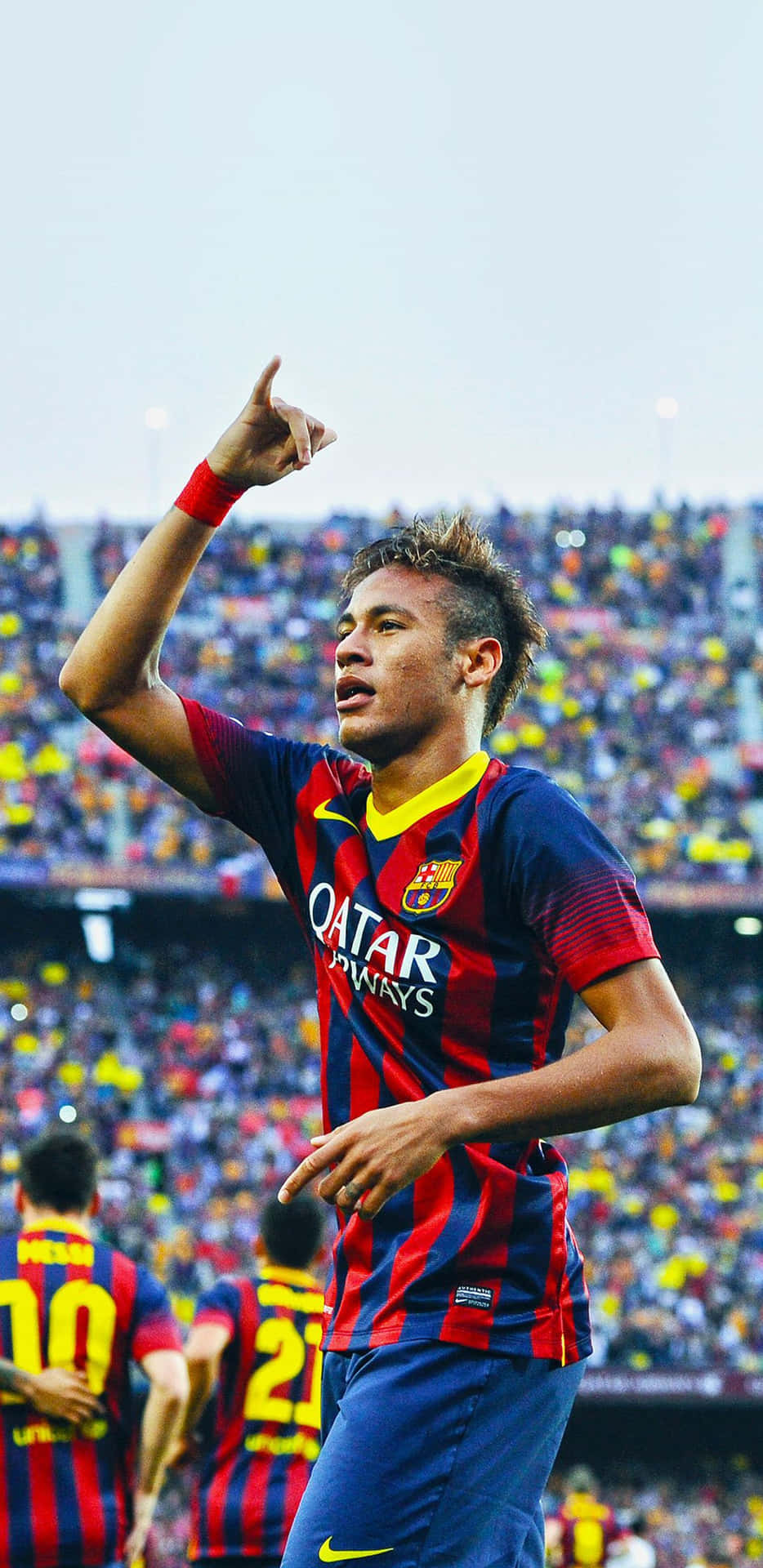 Football Galaxy Brazilian Player Neymar Background