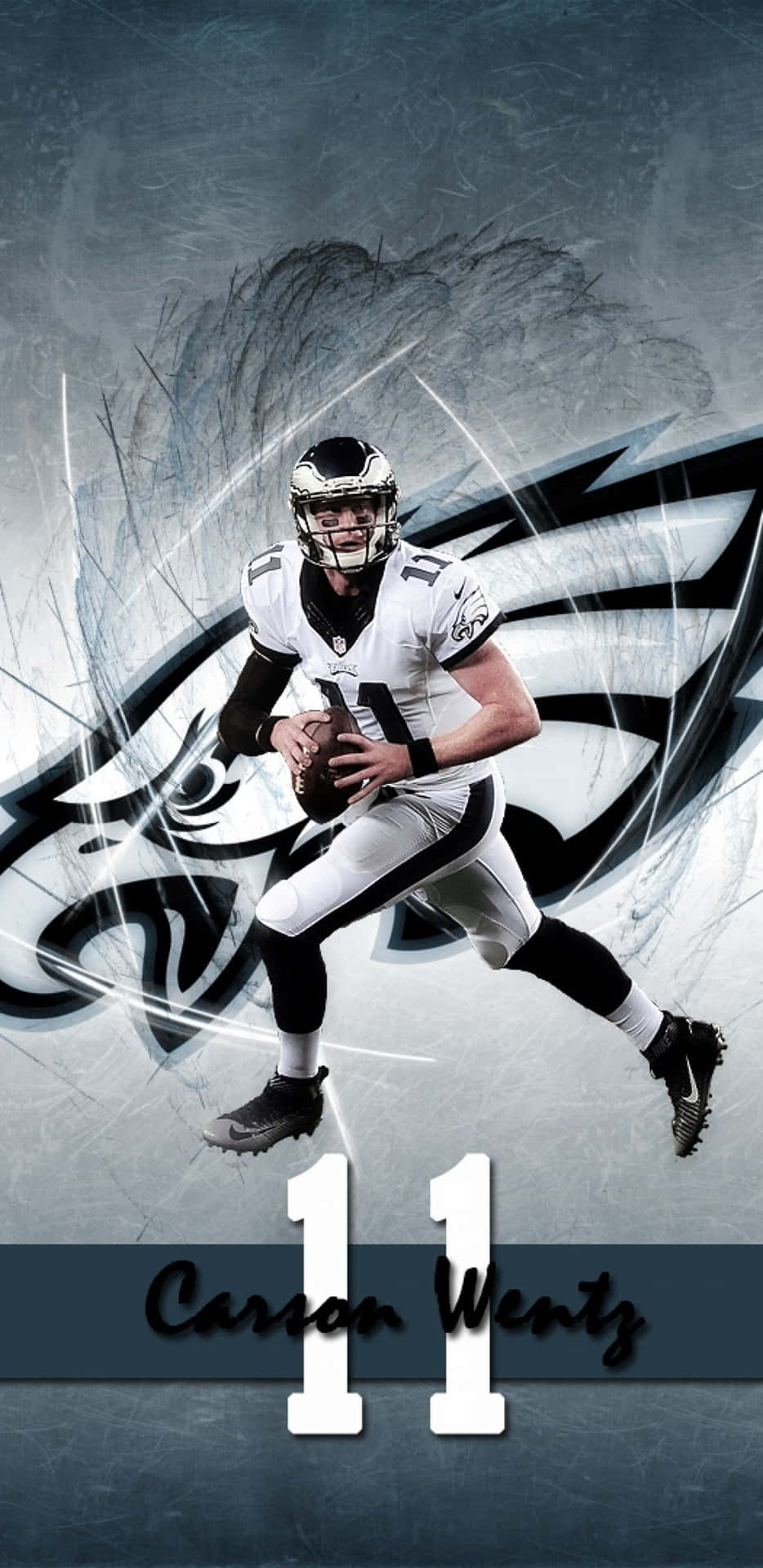 Football Galaxy Number 11 Carson Wentz. Background