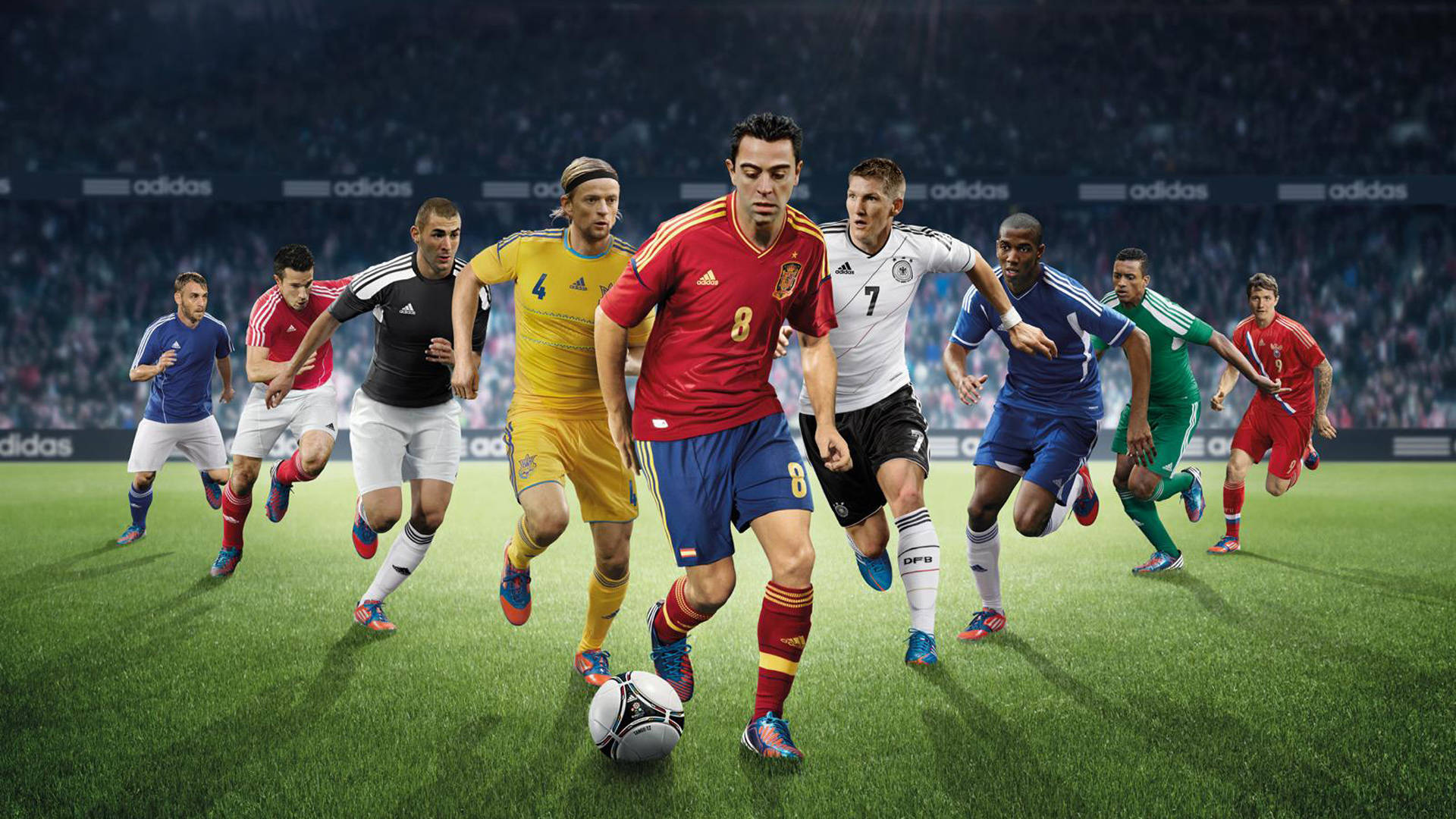 Football Hd Players In A Match Background