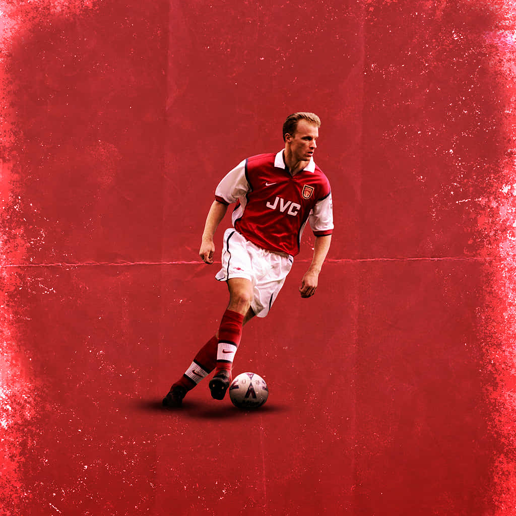 Football Icon Dennis Bergkamp In Action Background