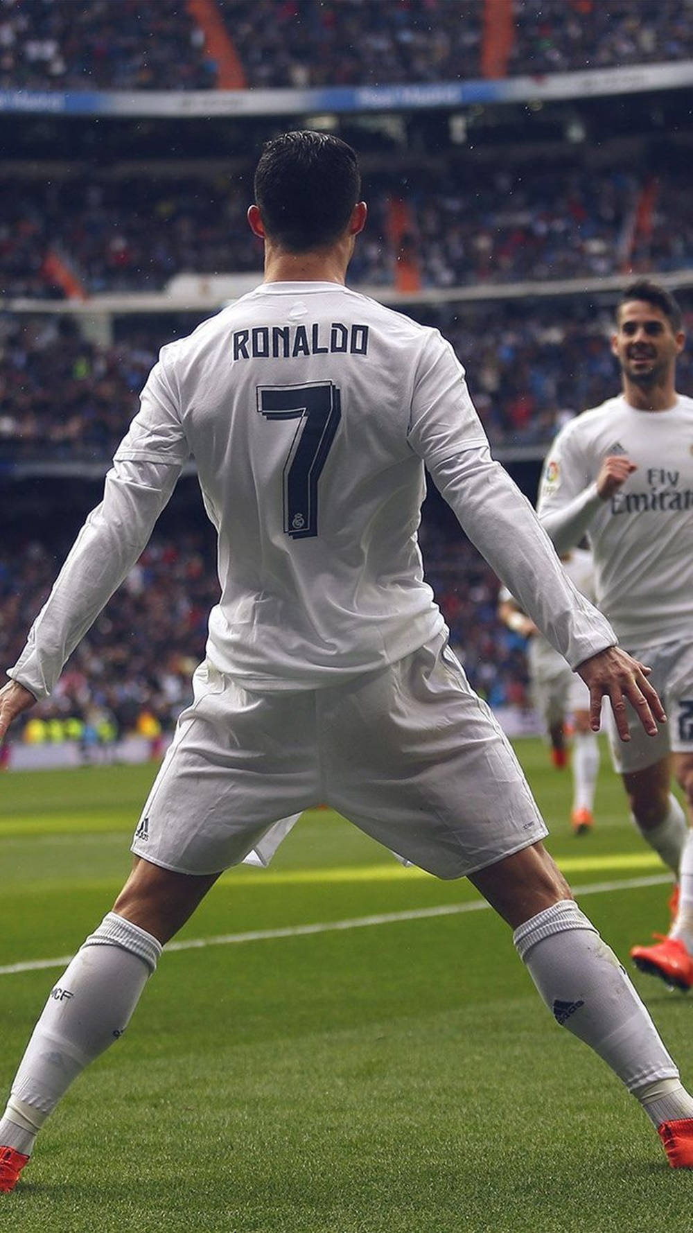 Football Legend Cristiano Ronaldo Cool Back View Background