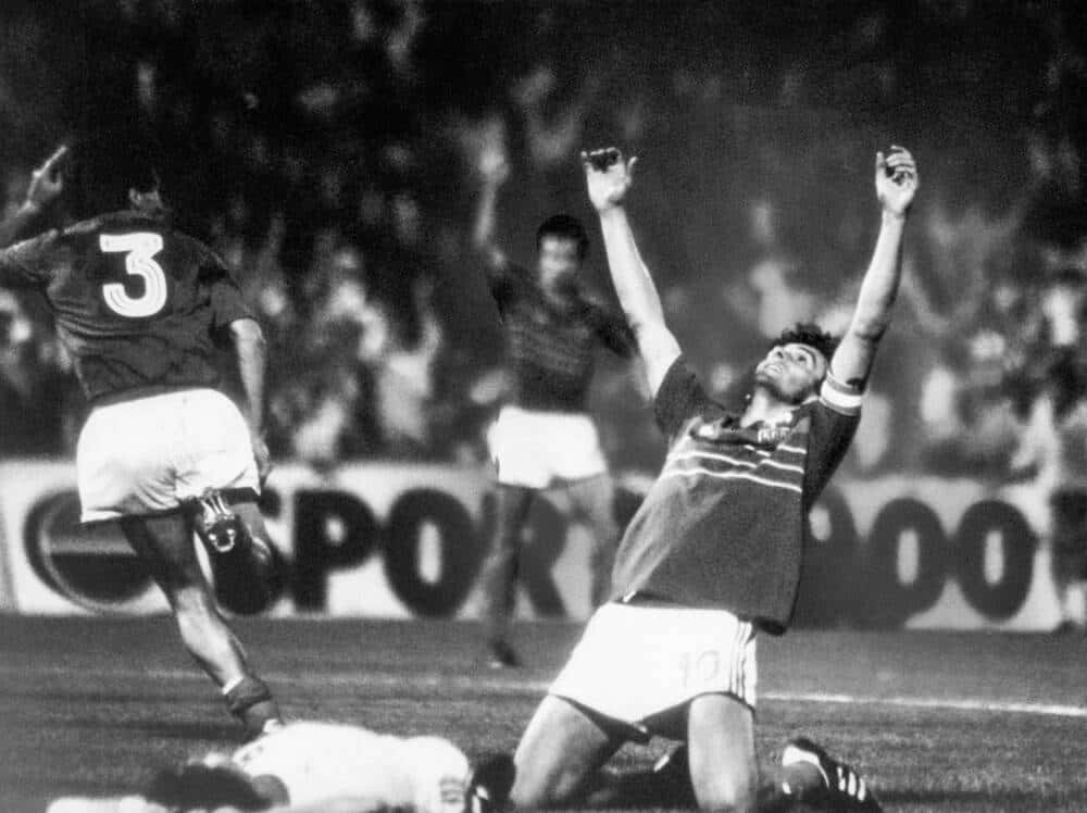 Football Legend Michel Platini - A Symbol Of Triumph Background