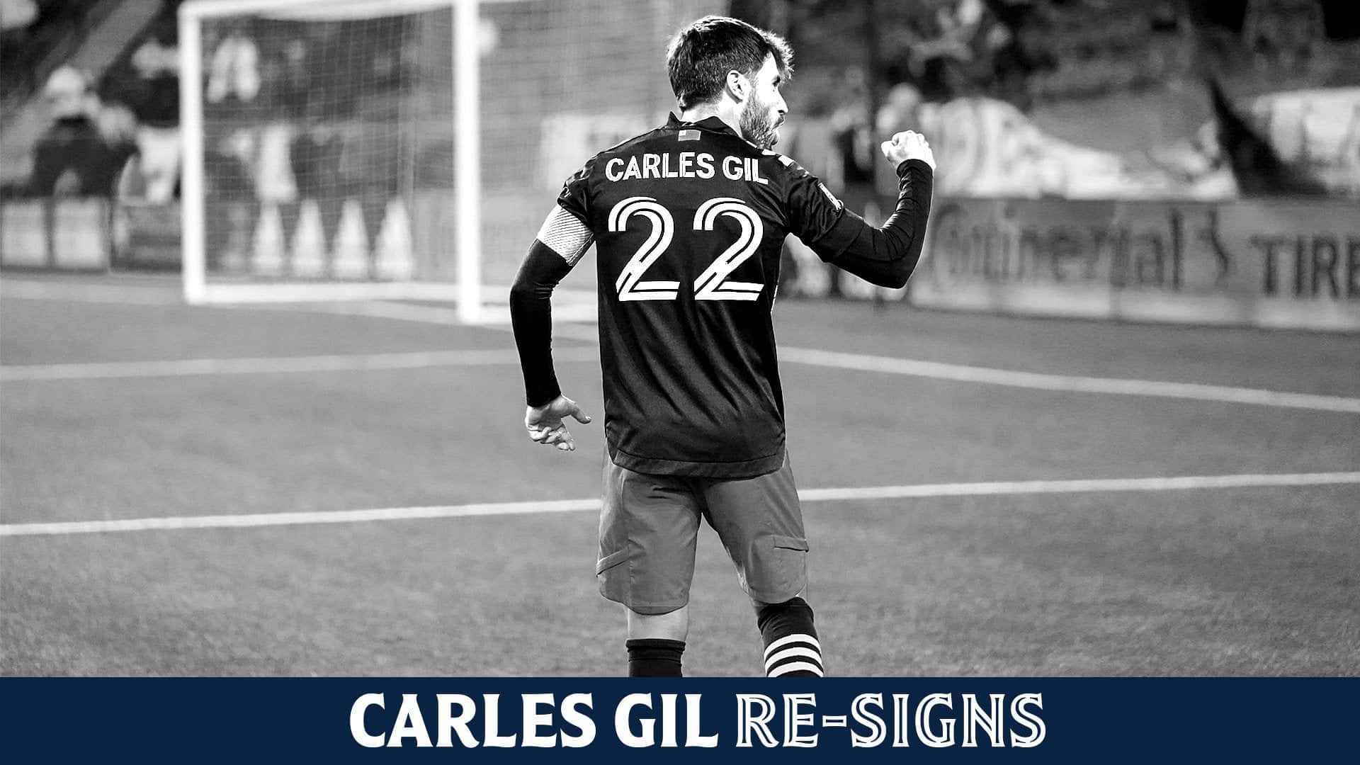 Football Player Carles Gil Re-signs Poster Background