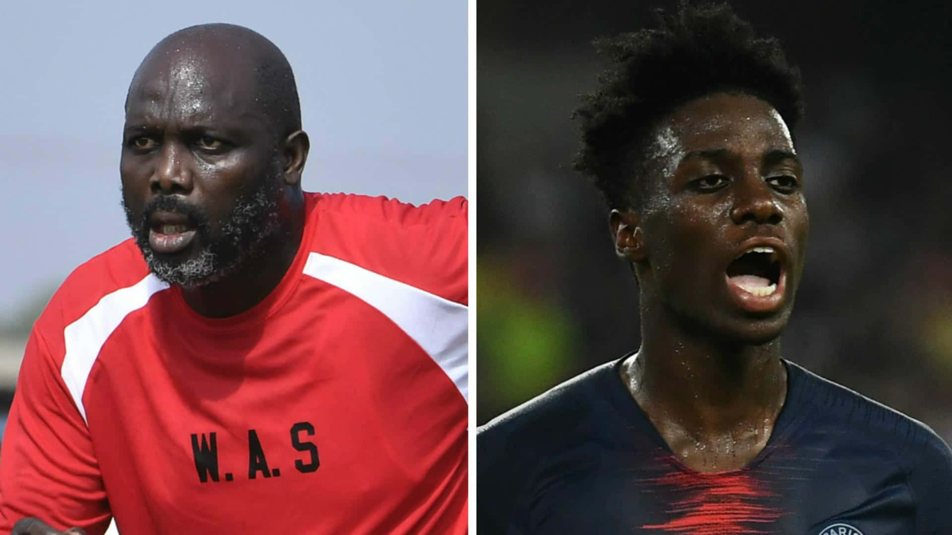 Football Player George Weah And Timothy Weah Background