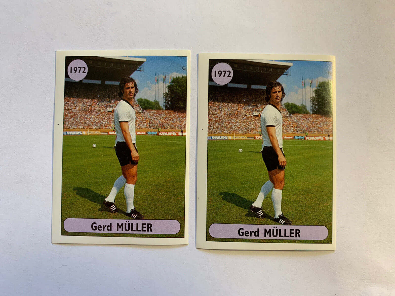 Football Player Gerd Muller 1972 Trading Card Background