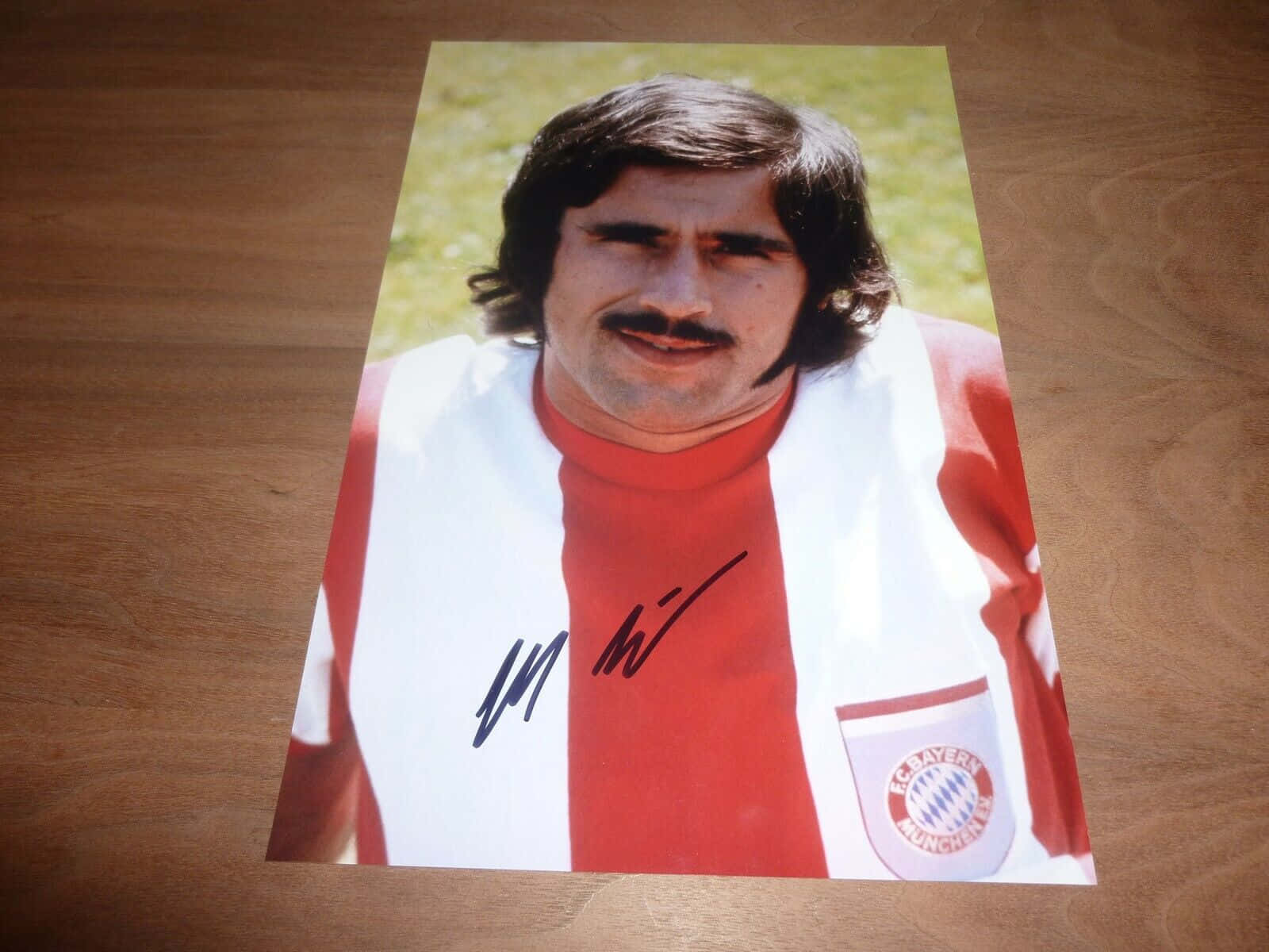 Football Player Gerd Muller Poster With Signature