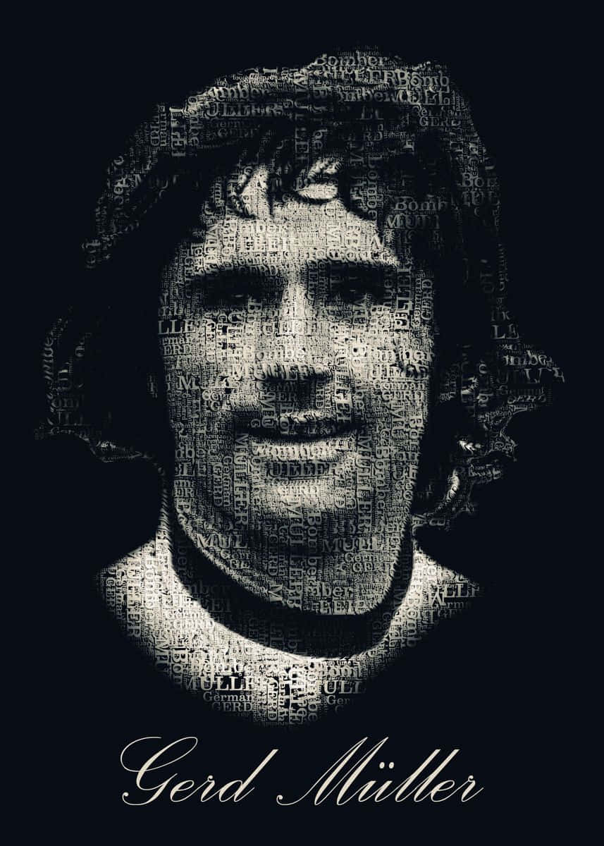 Football Player Gerd Muller Word Art