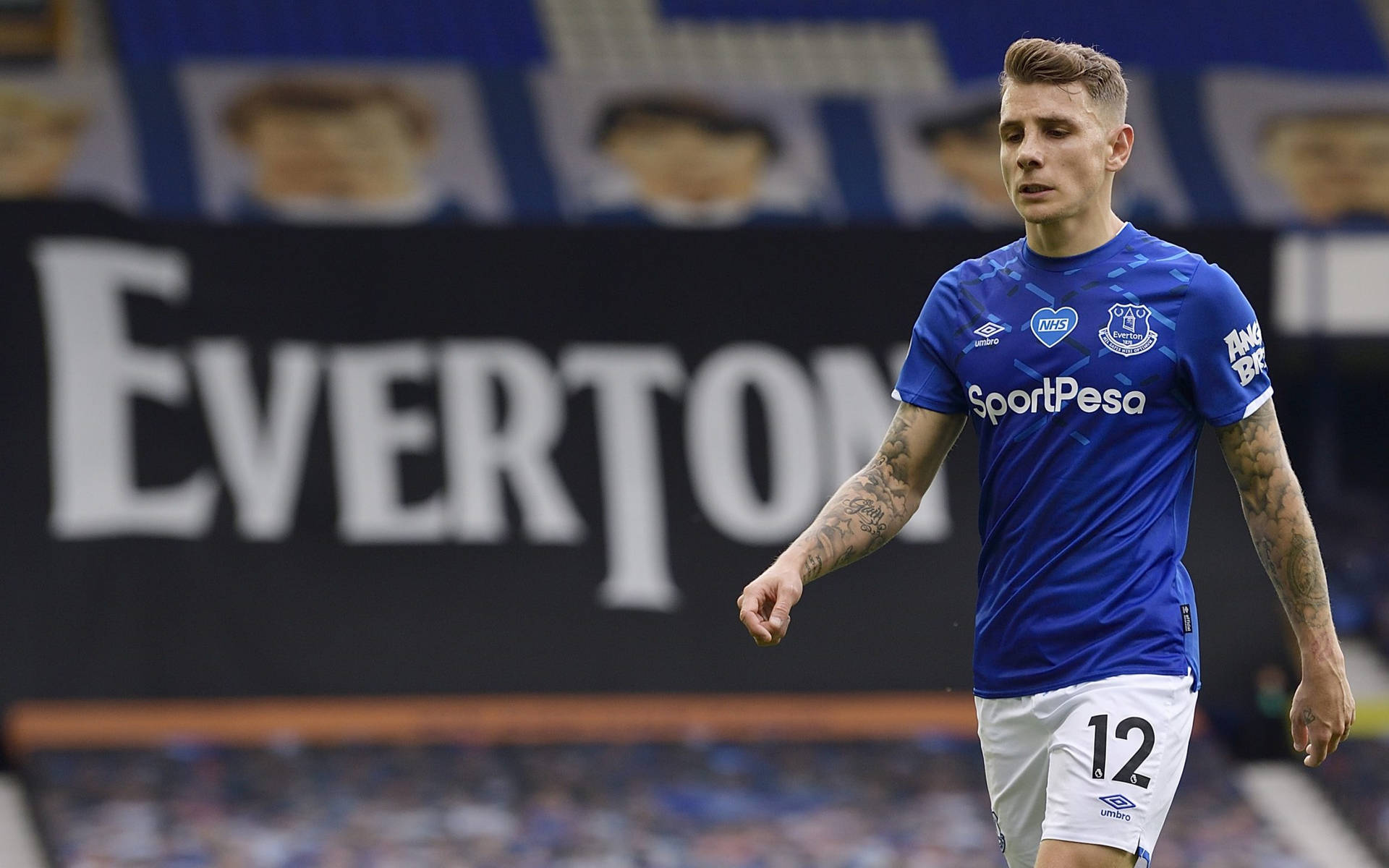 Football Player Lucas Digne Walking Background