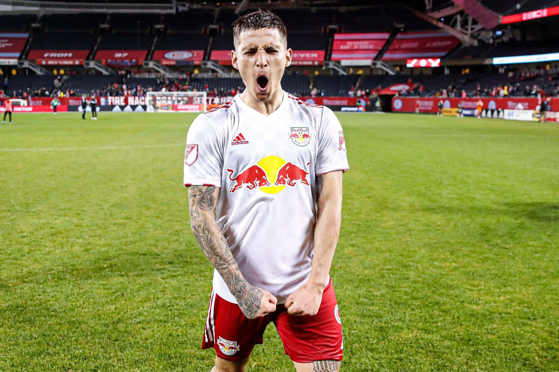 Football Player Patryk Klimala Funny Face Background