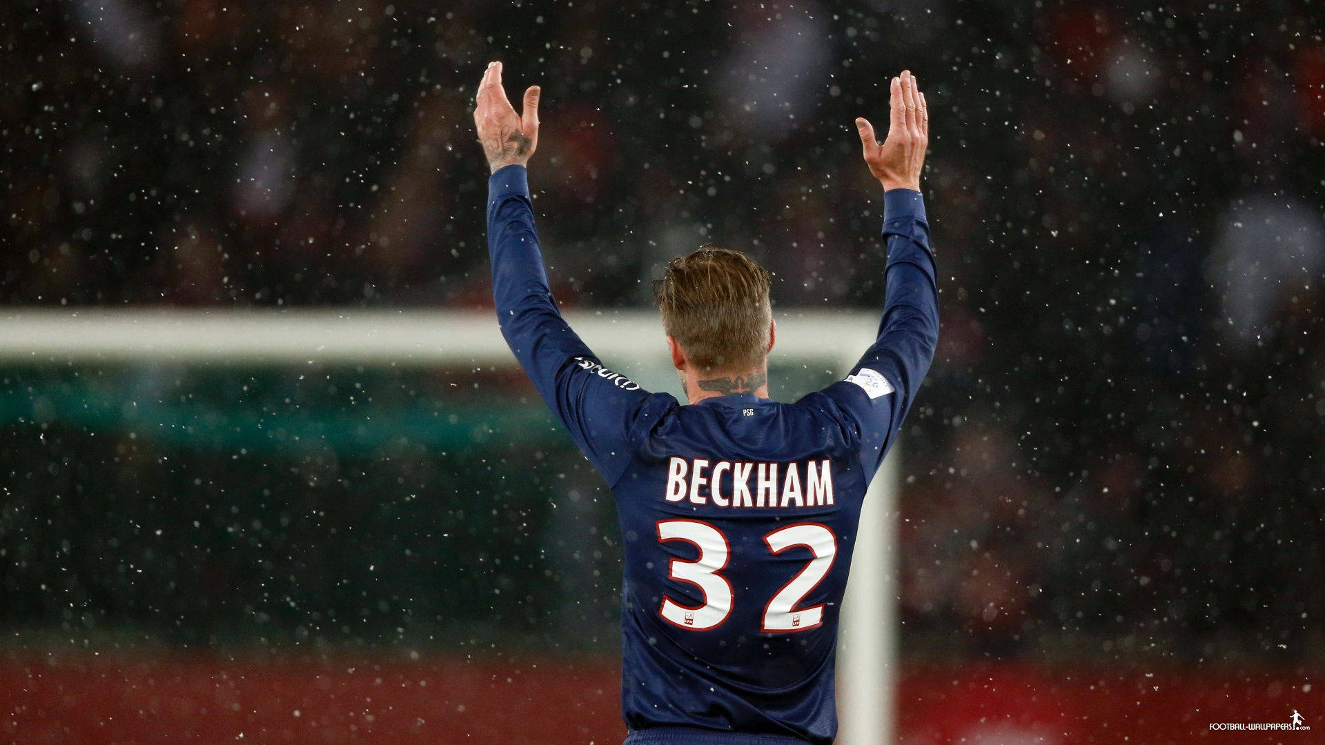 Football Players Hd Beckham Hands Up Background