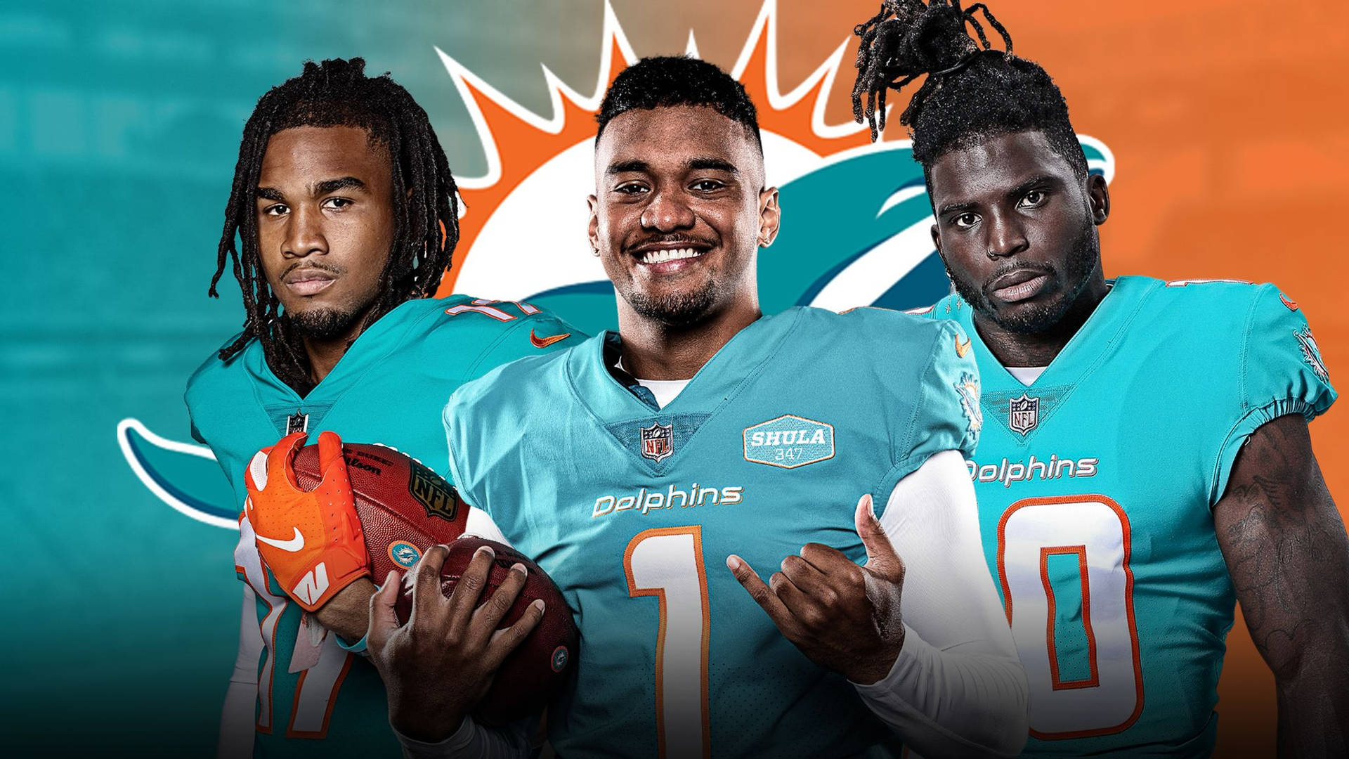 Football Players Hd Miami Dolphins Background