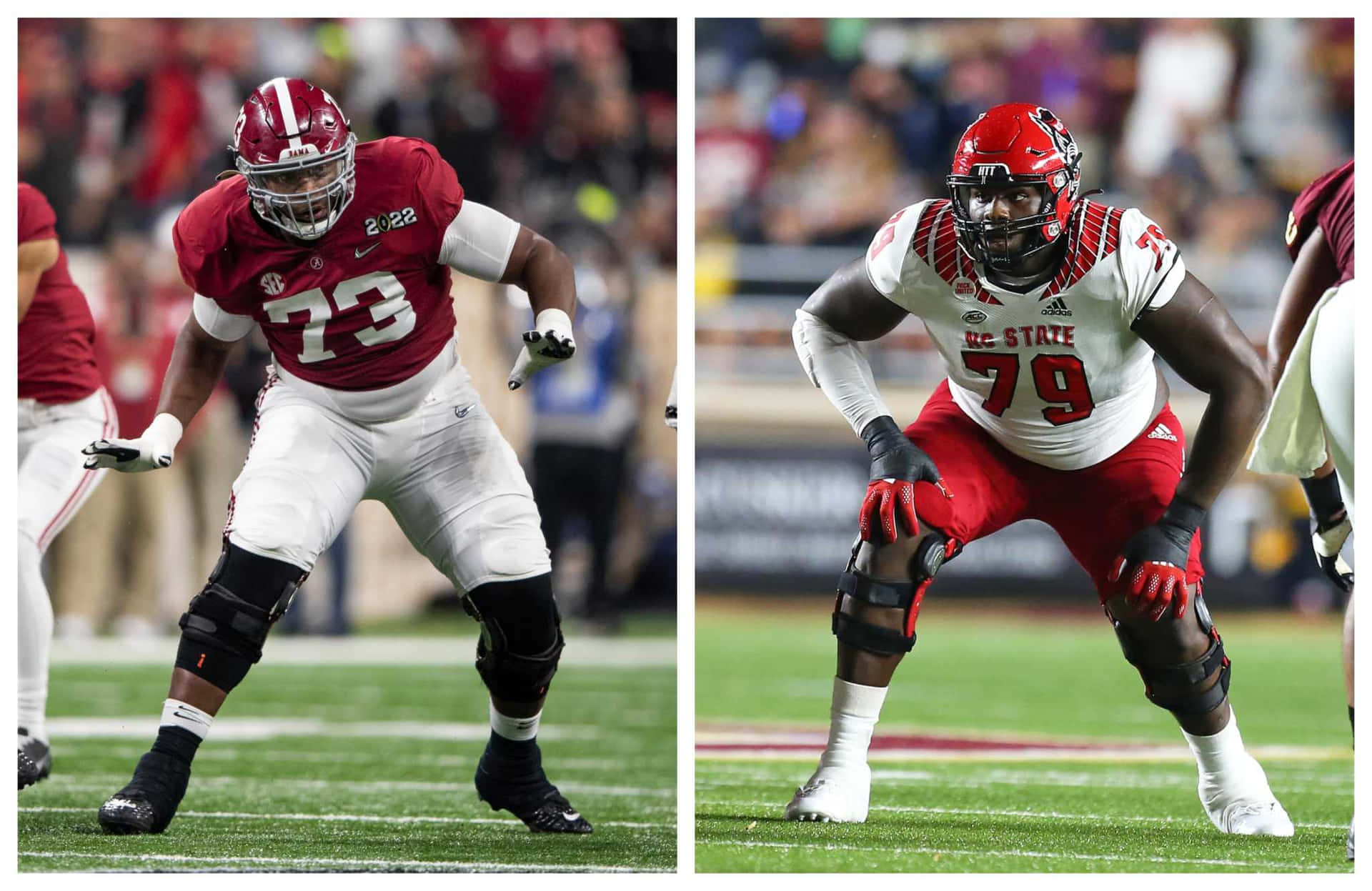 Football Players Ikem Ekwonu And Evan Neal Background