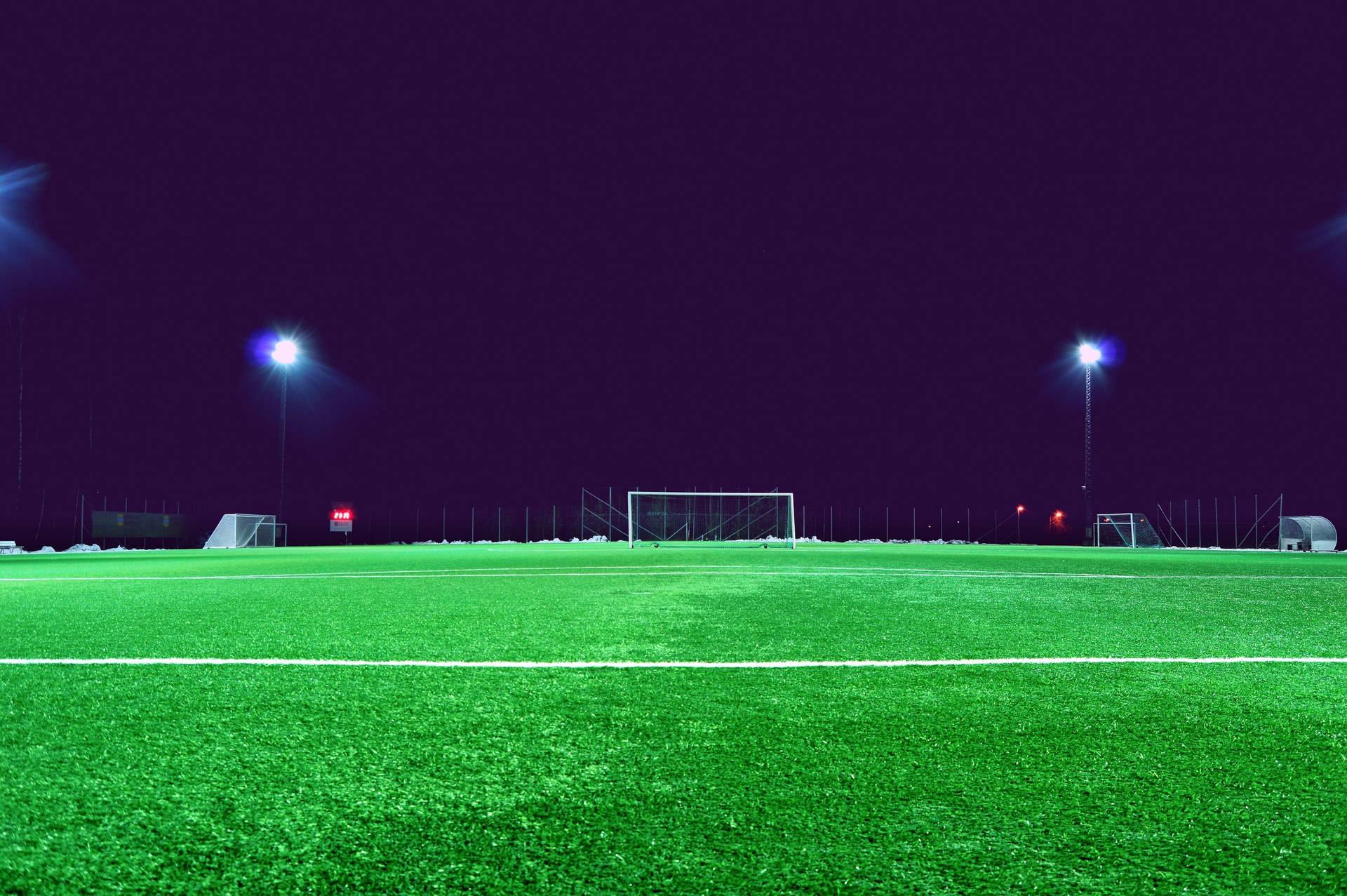 Football Stadium At Night Background