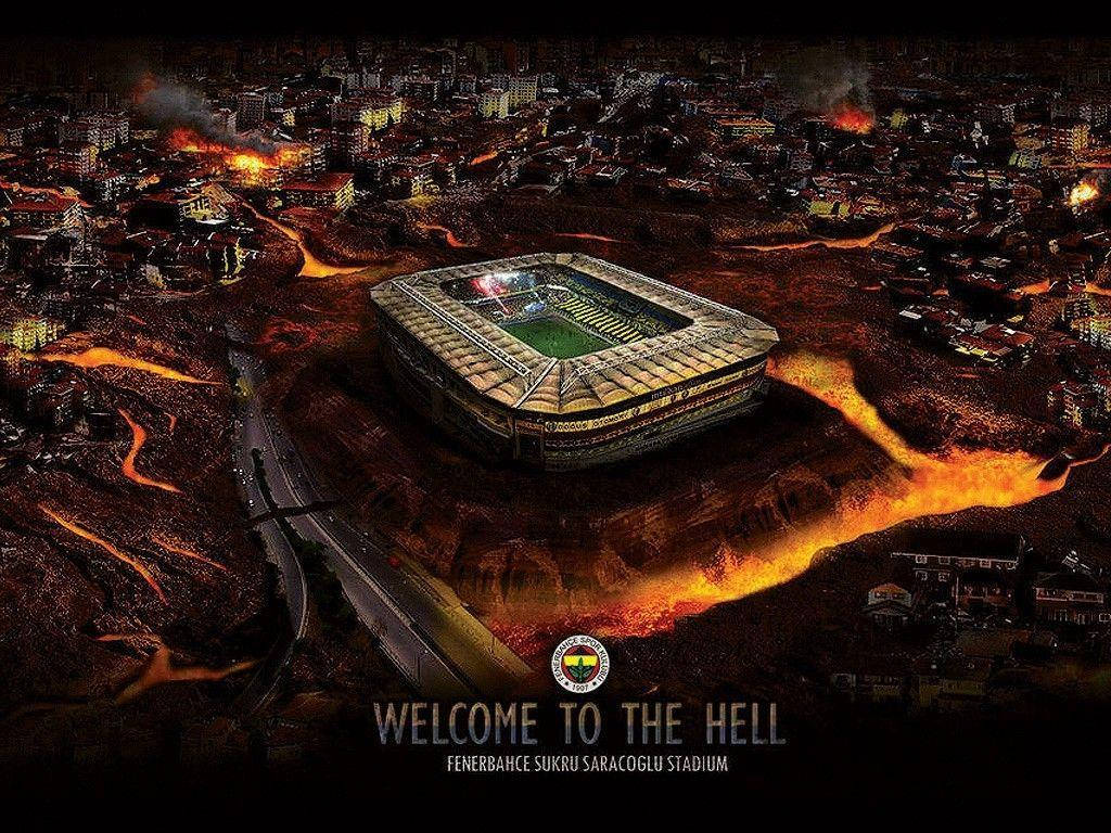 Football Stadium In Hell Fenerbahce Background