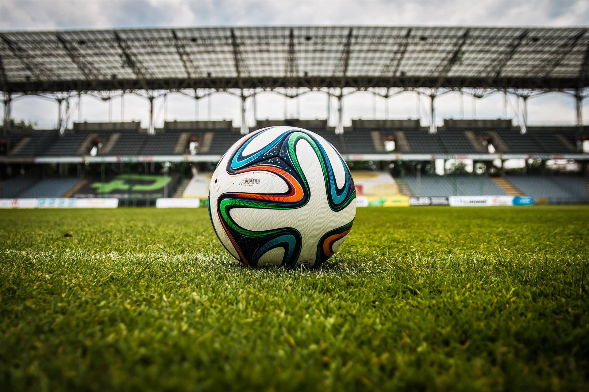 Football Stadium Soccer Ball Background