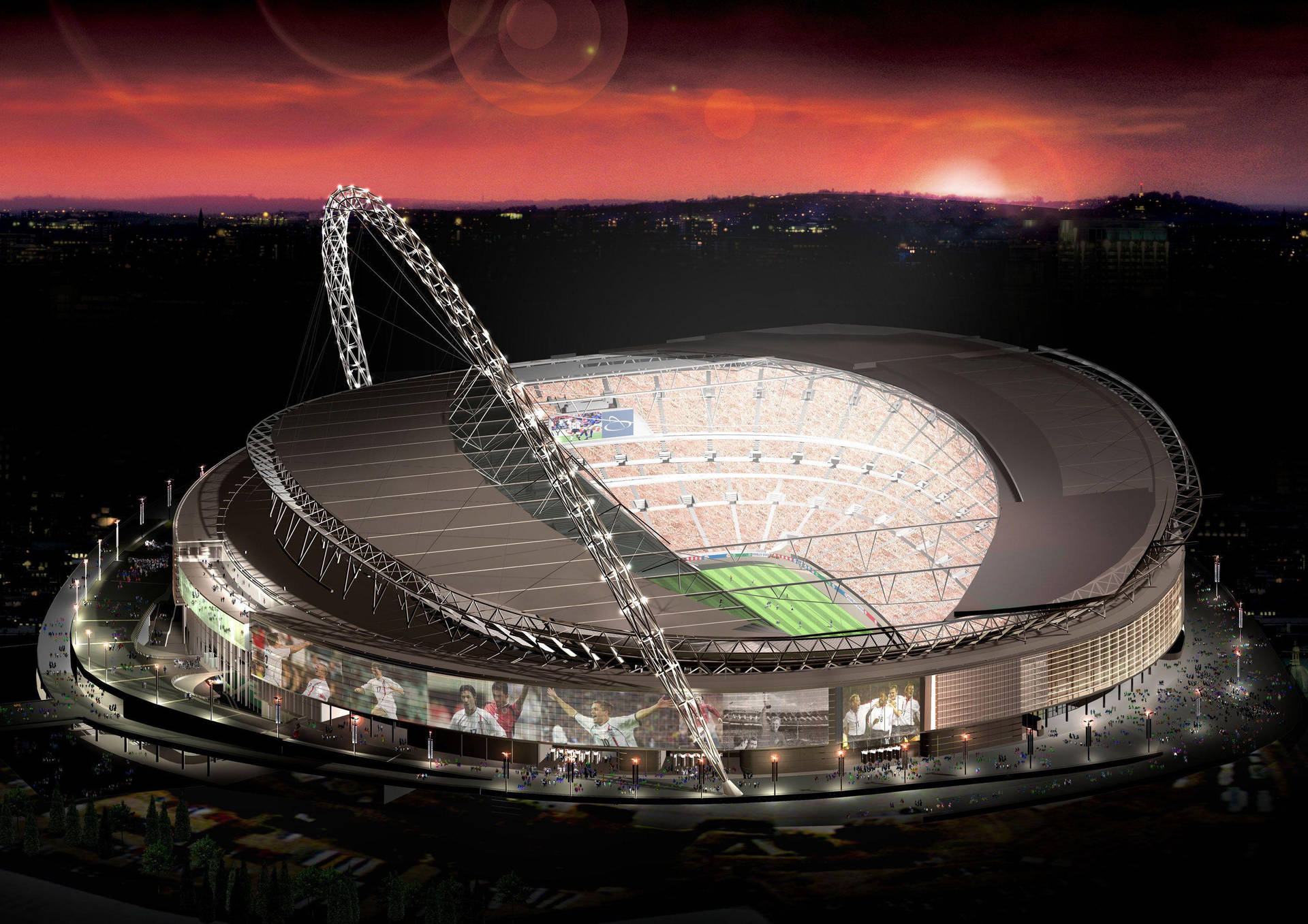 Football Stadium Wembley Structure Background