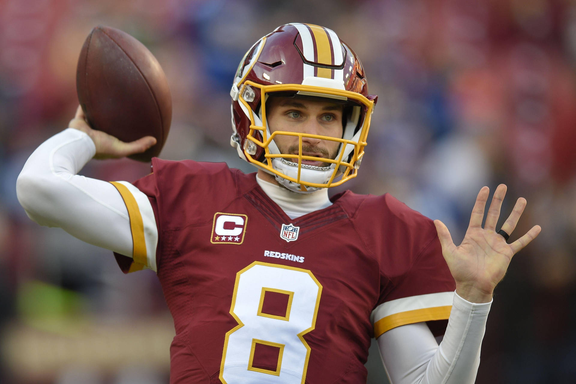 Football Throw Kirk Cousins Background