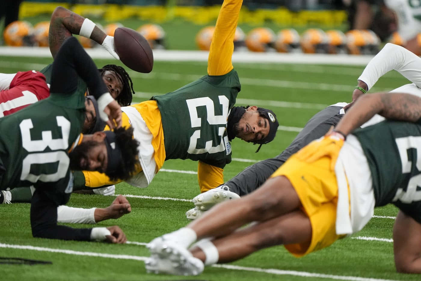 Football Training Session Fumble Background