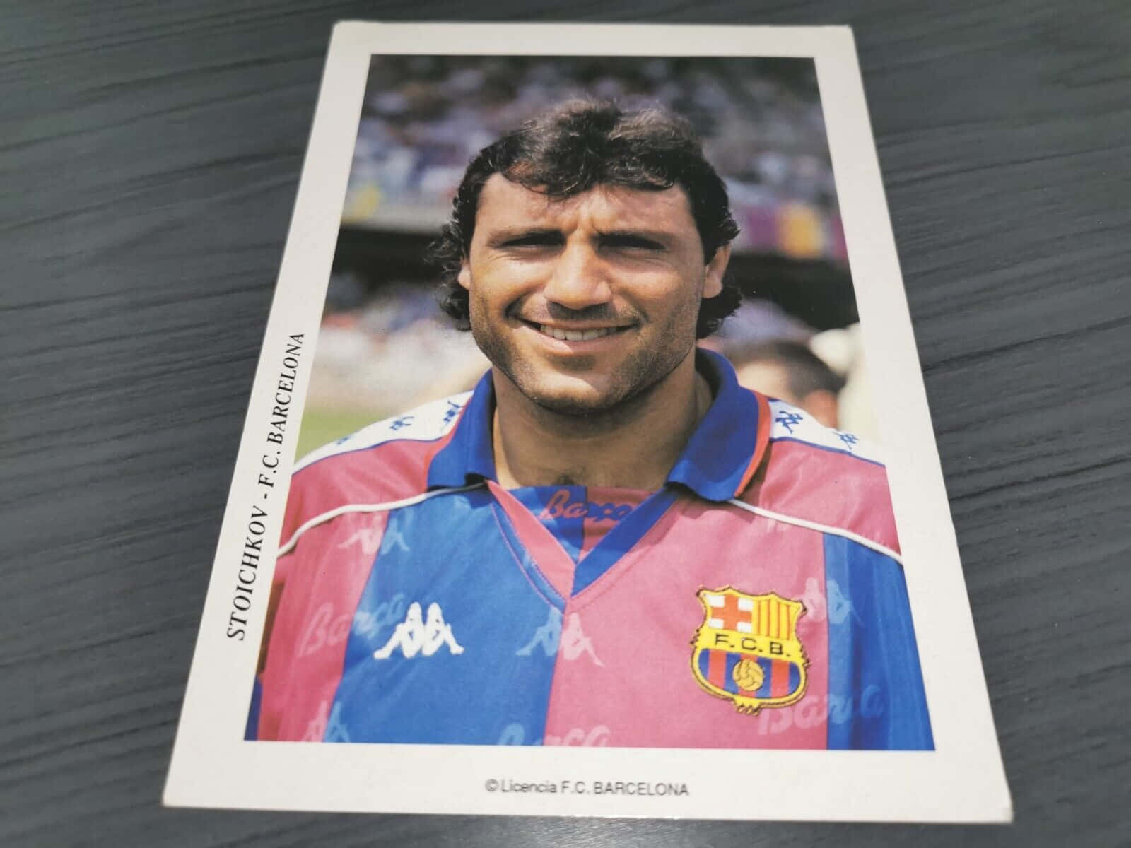 Footballer Hristo Stoichkov Photocard Background