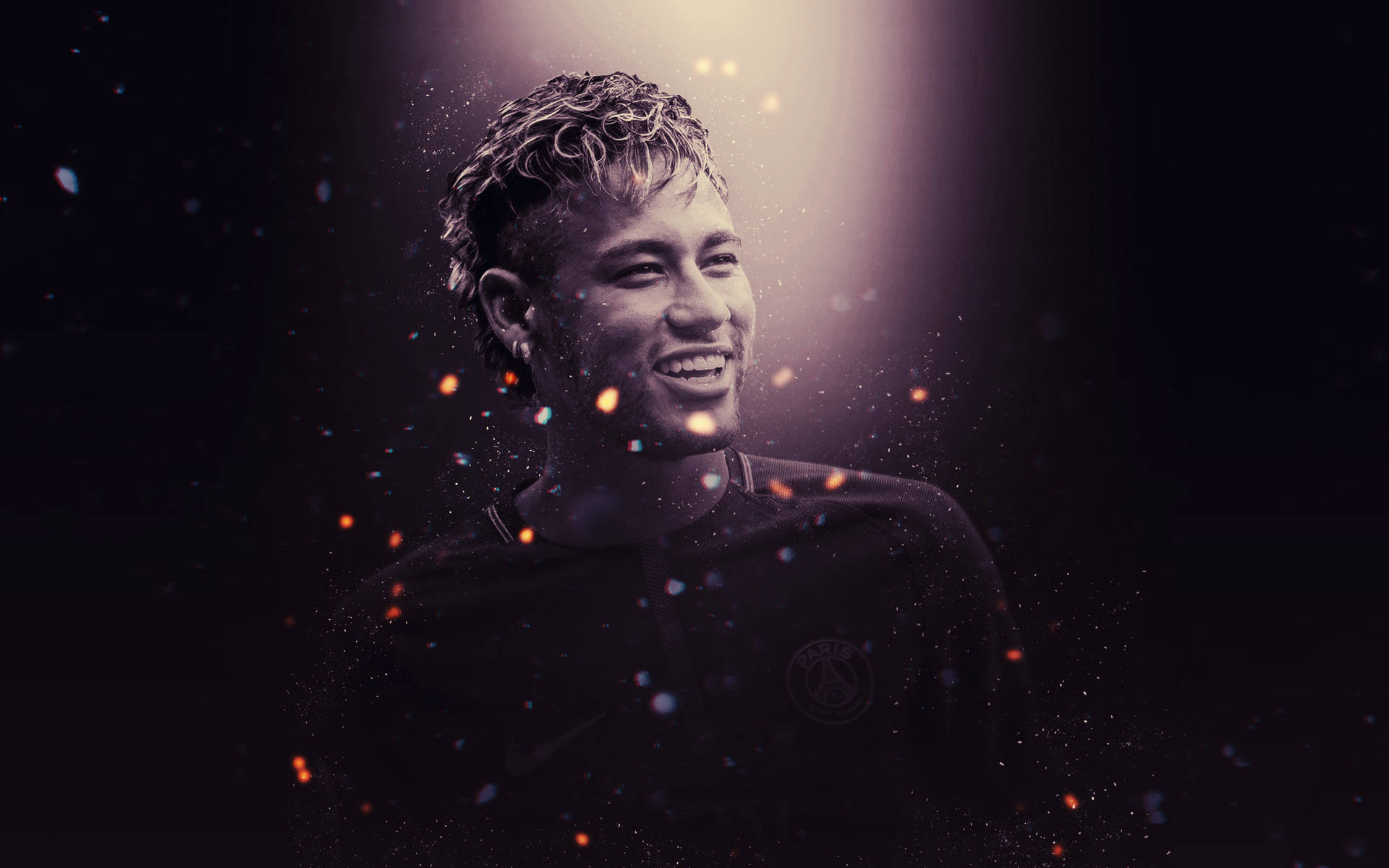 Footballer Neymar 4k Speckles Background