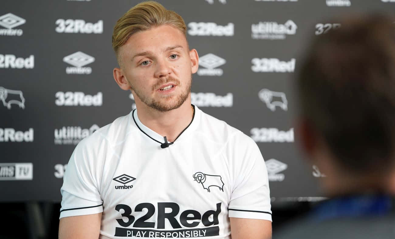 Footballer Press Conference Derby County Background