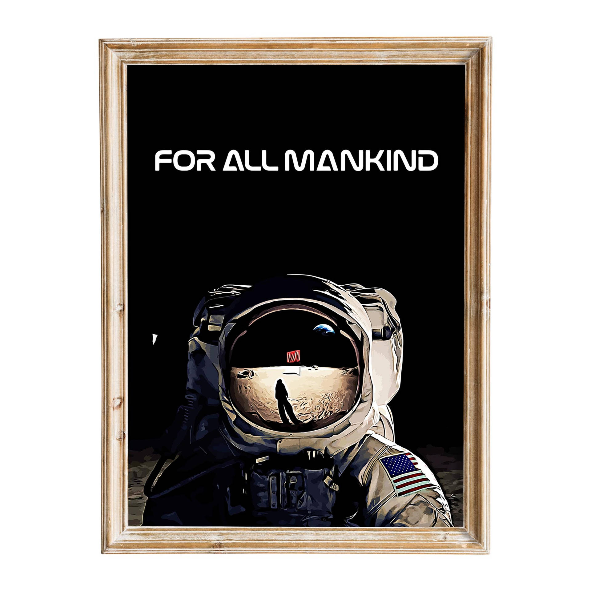 For All Mankind Astronaut Frame Background