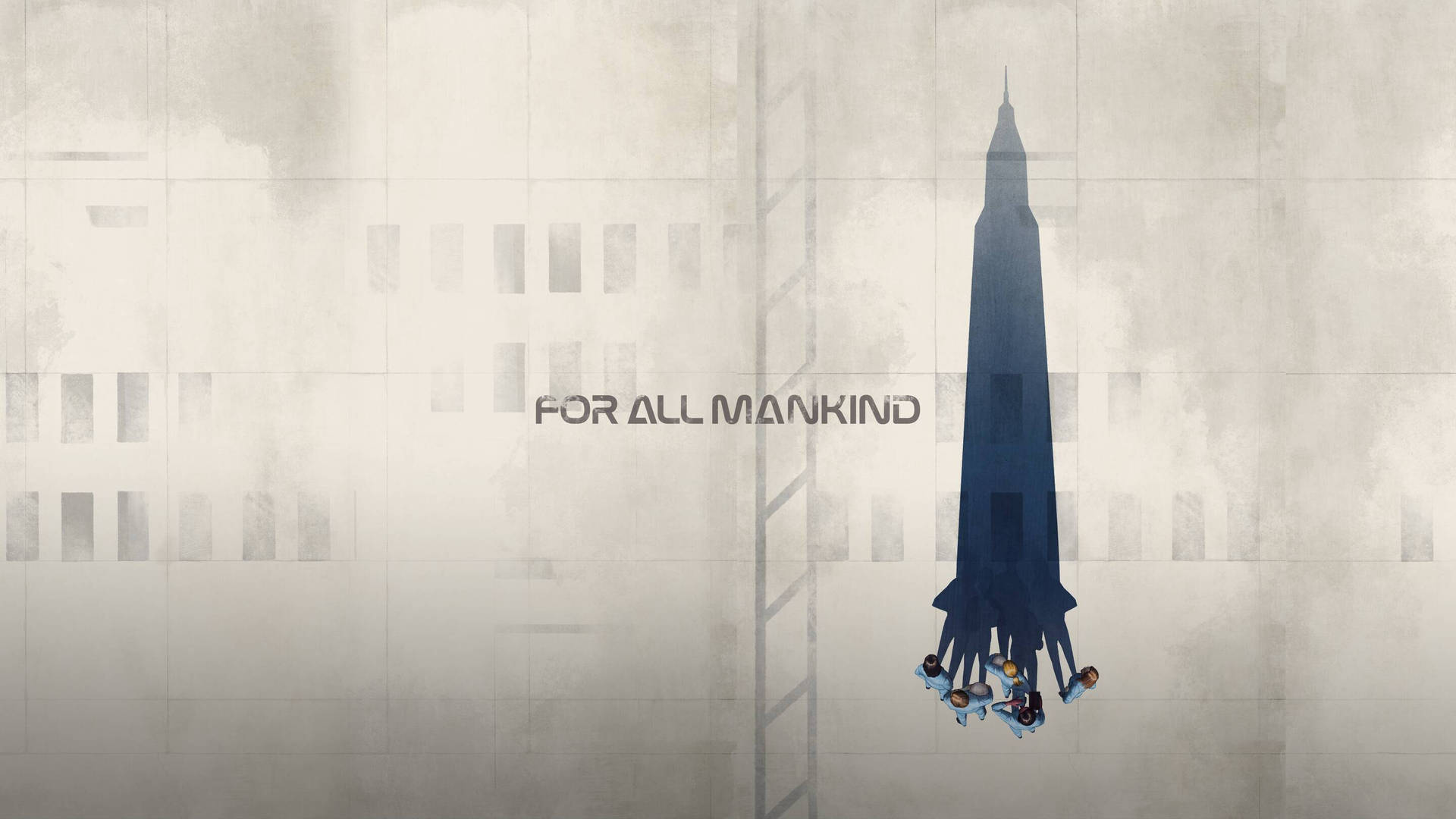 For All Mankind Rocket Shadow Background