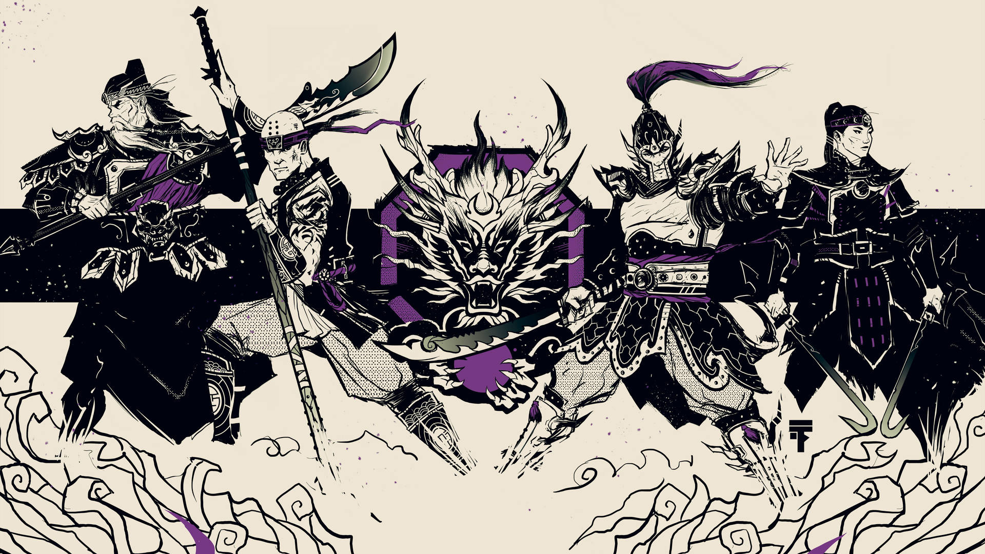 For Honor 4k Purple Samurai Background