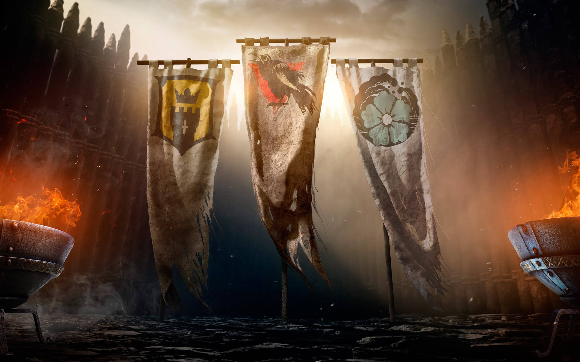 For Honor 4k Tournament Flags Background