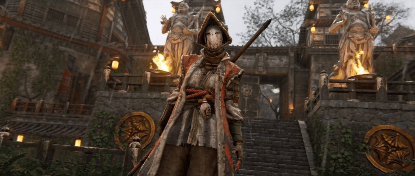 For Honor Game Nobushi In Temple Red Aesthetic