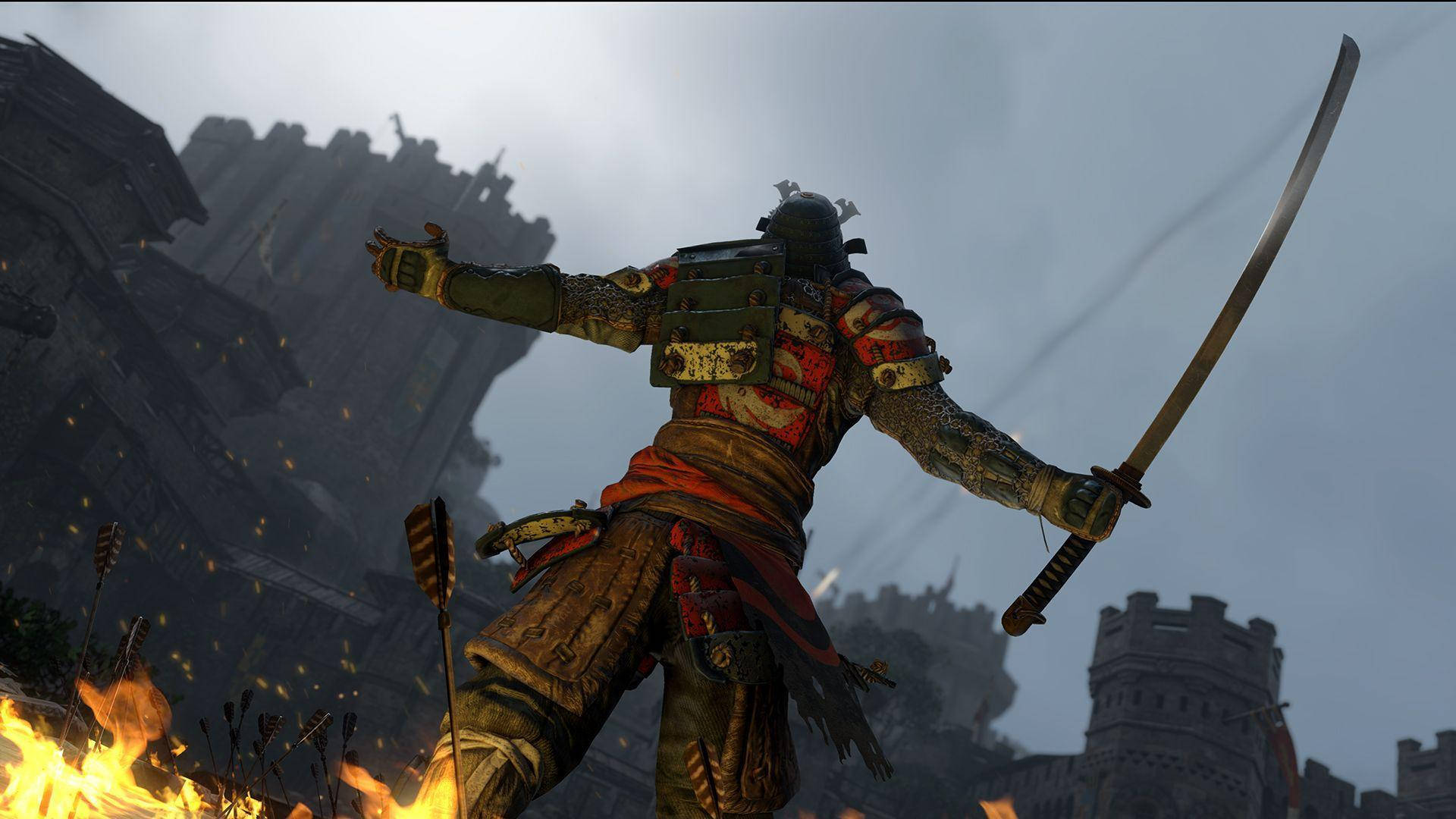For Honor Game Orochi Holding Up Blade