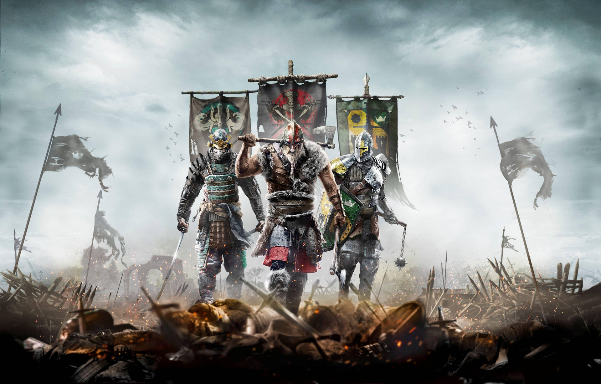 For Honor Game Three Factions And Flags