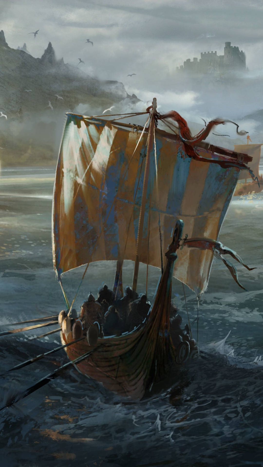 For Honor Phone Viking Boat Background