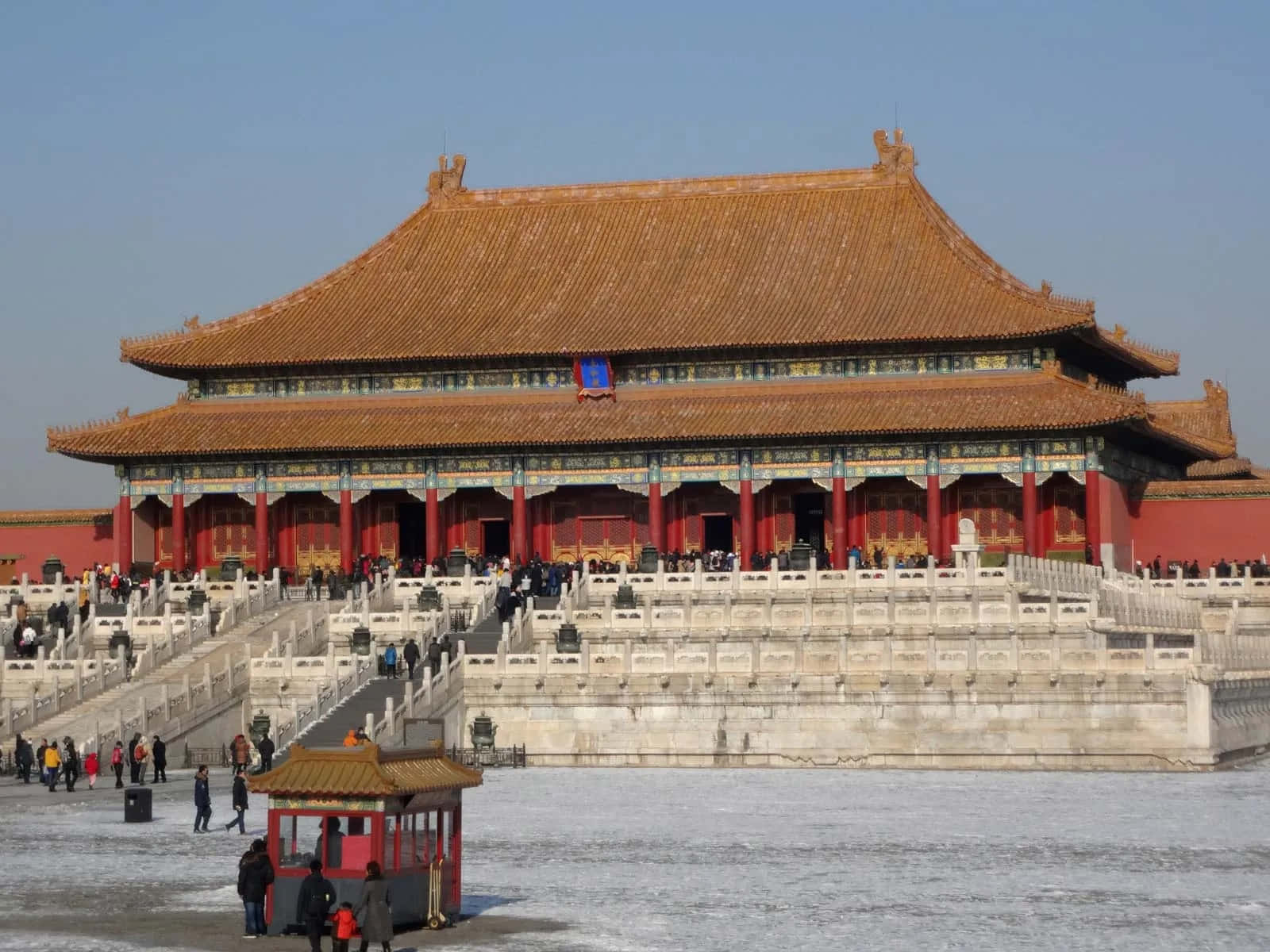 Forbidden City Hallof Supreme Harmony Winter Background