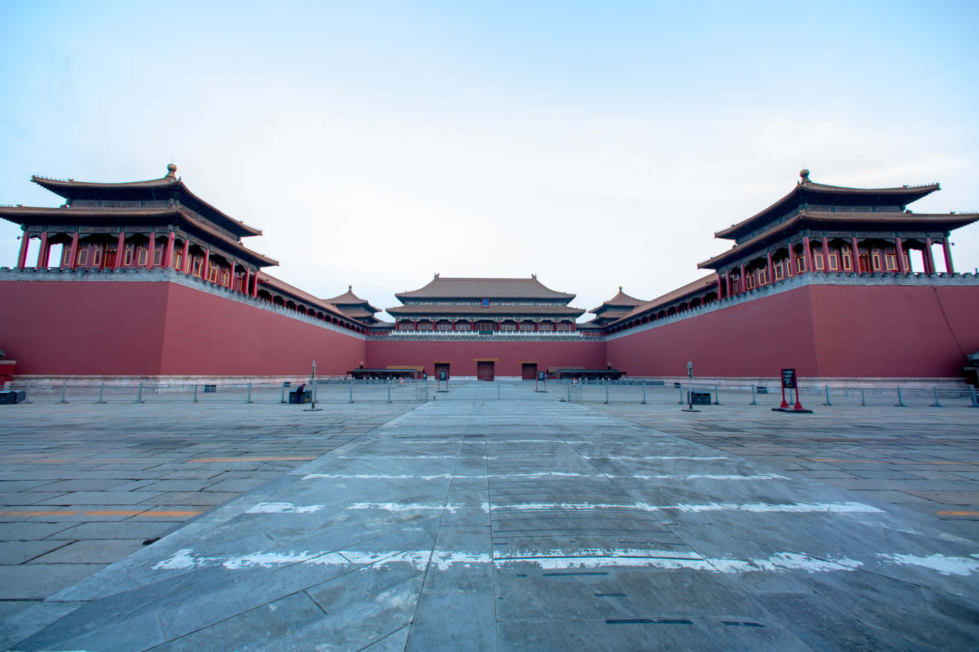Forbidden_ City_ Meridian_ Gate_ View Background