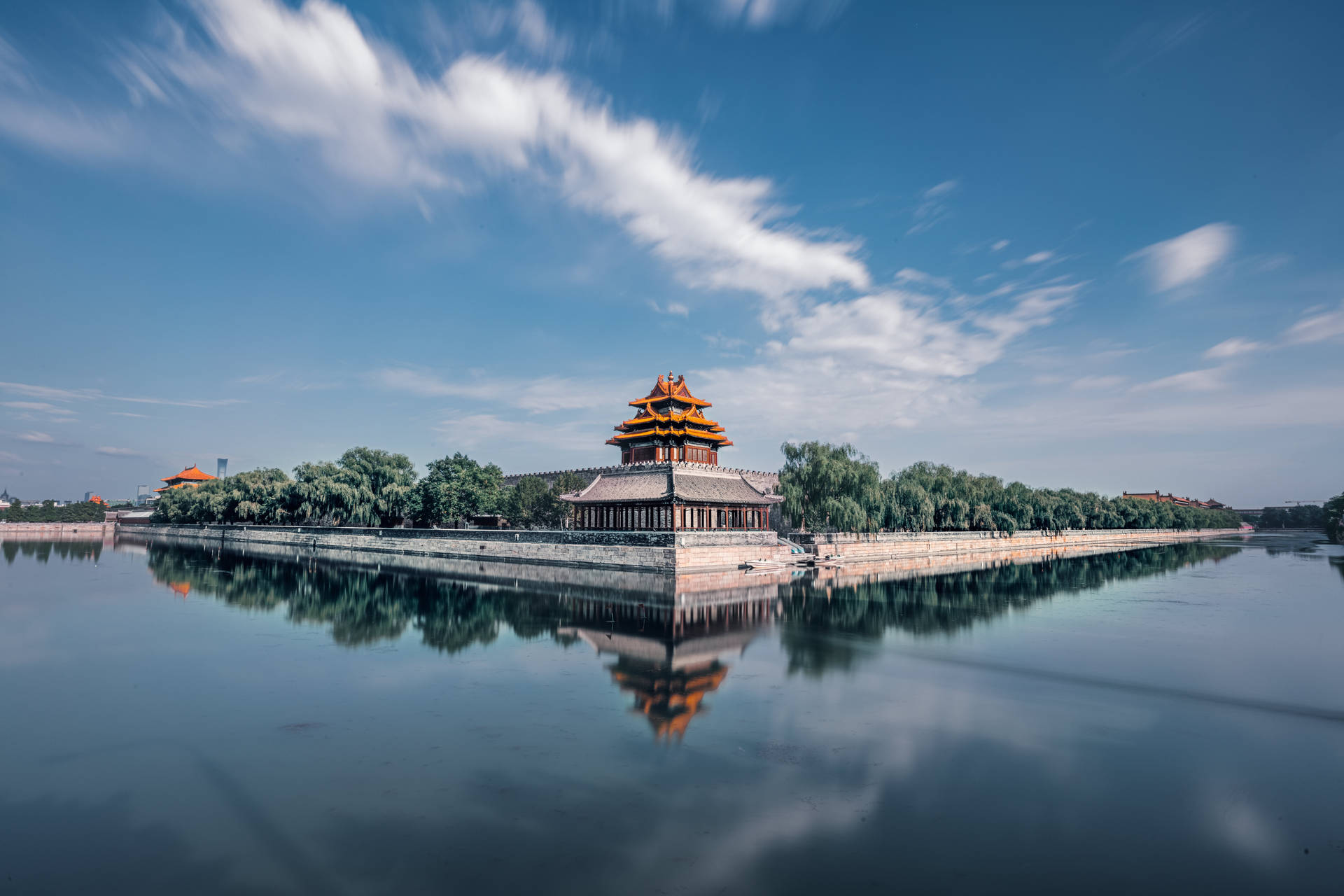 Forbidden City Palace Beautiful Sky Background