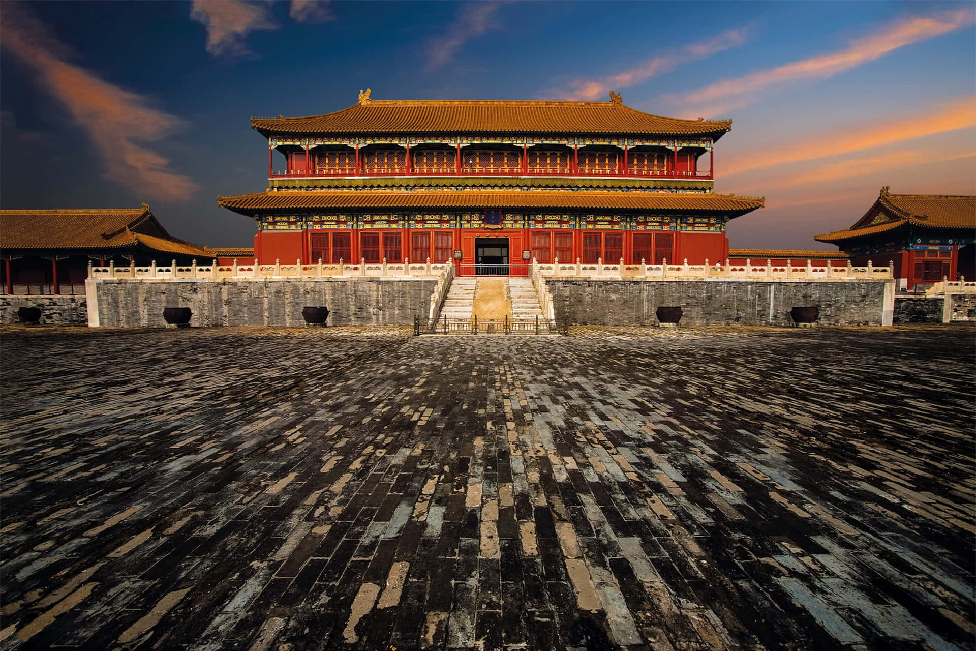 Forbidden_ City_ Sunset_ View Background