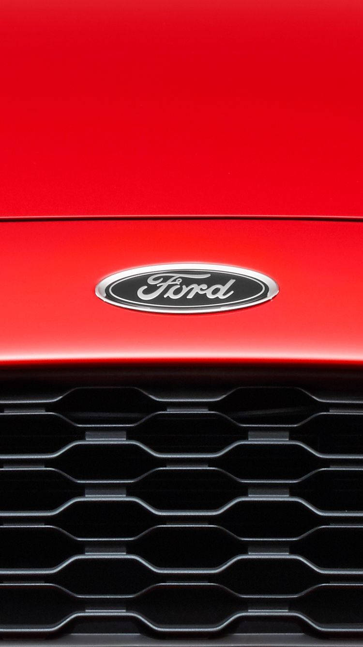 Ford Iphone Logo On Red Background