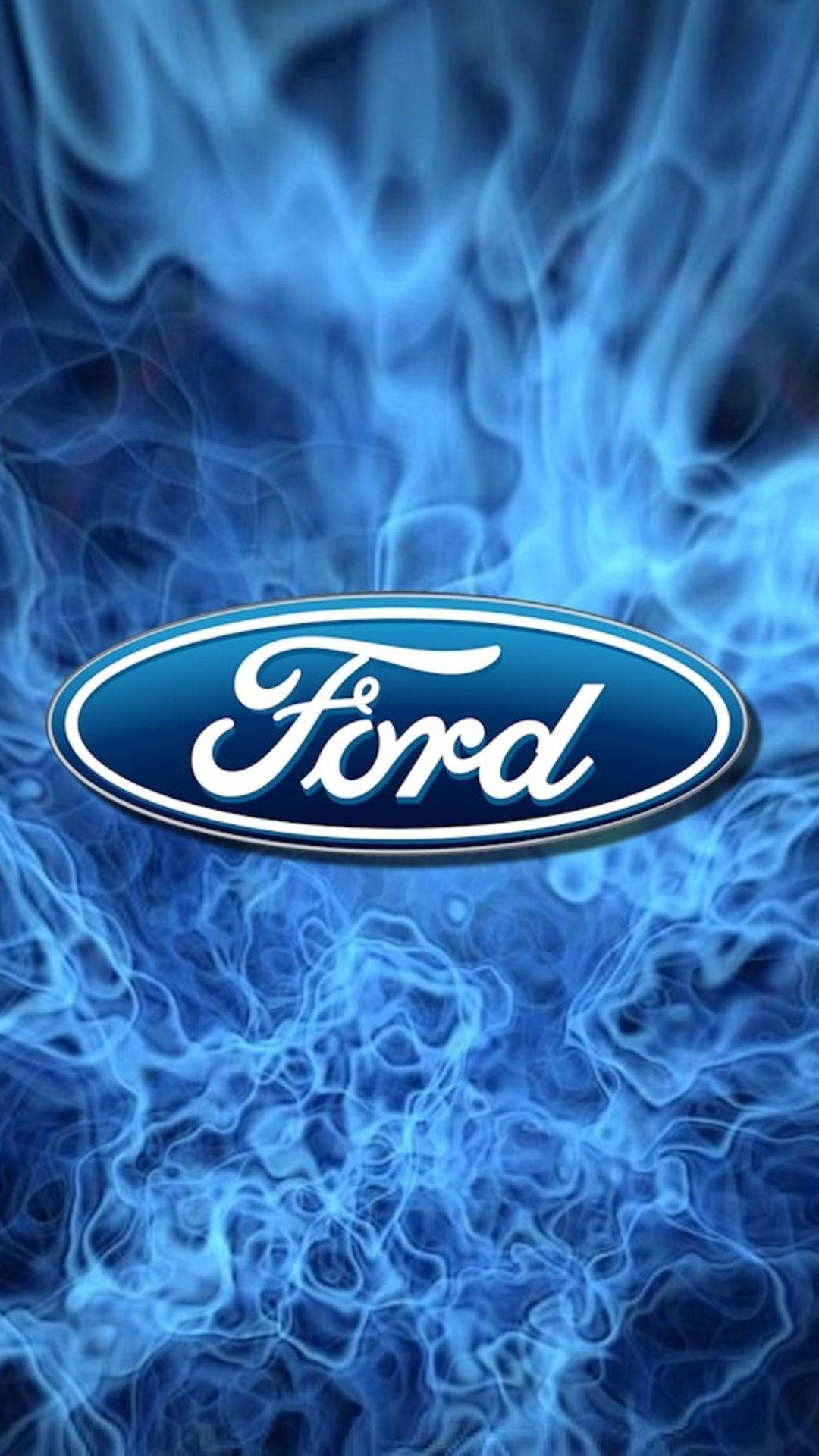 Ford Logo Blue Smoke Background