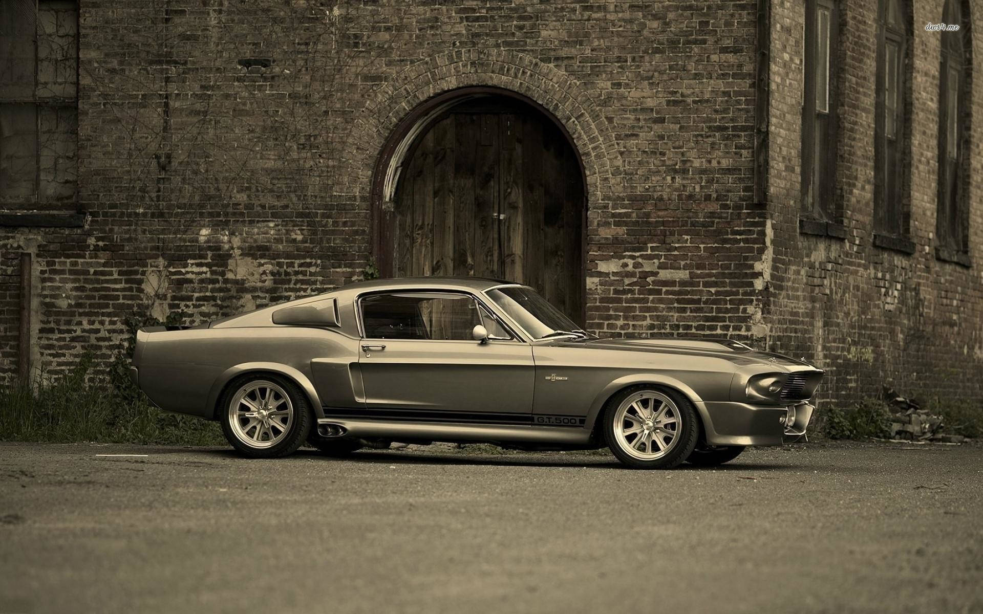 Ford Mustang Hd Brick Building Background