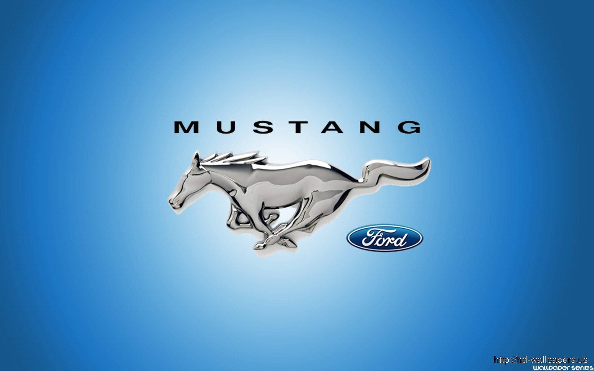 Ford Mustang Hd Logo Blue Background