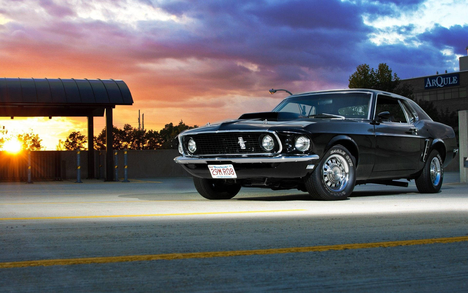 Ford Mustang Muscle Car Background