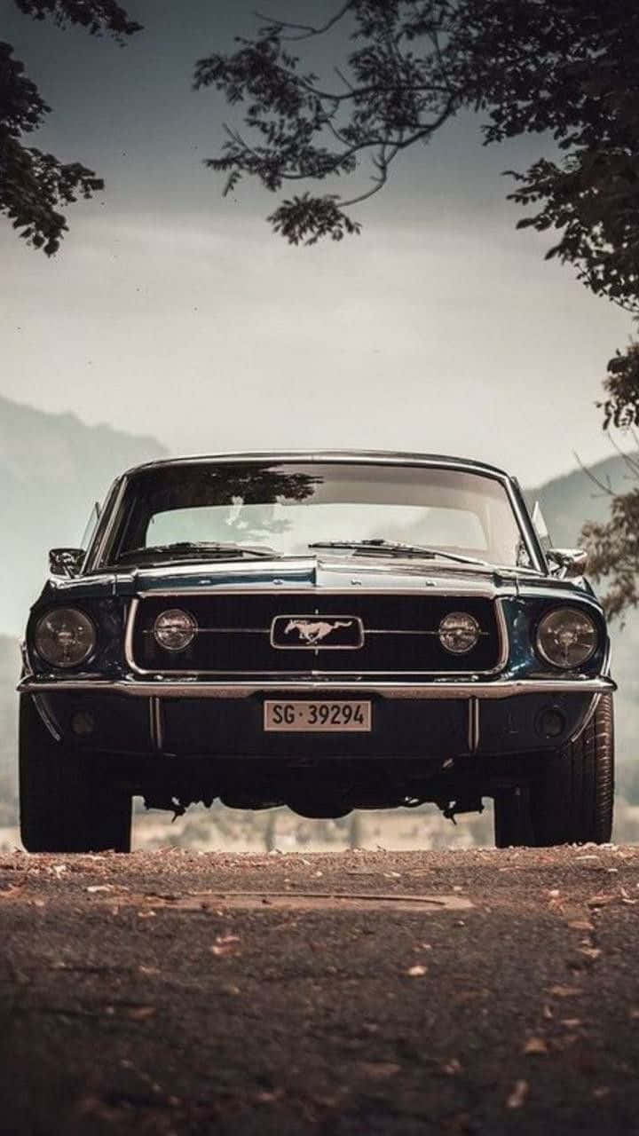 Ford Mustang Vintage Sports Car Background